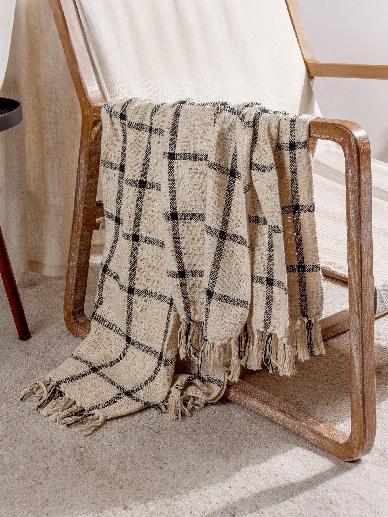 Product photograph of Yard Beni Throw - Natural Black from very.co.uk