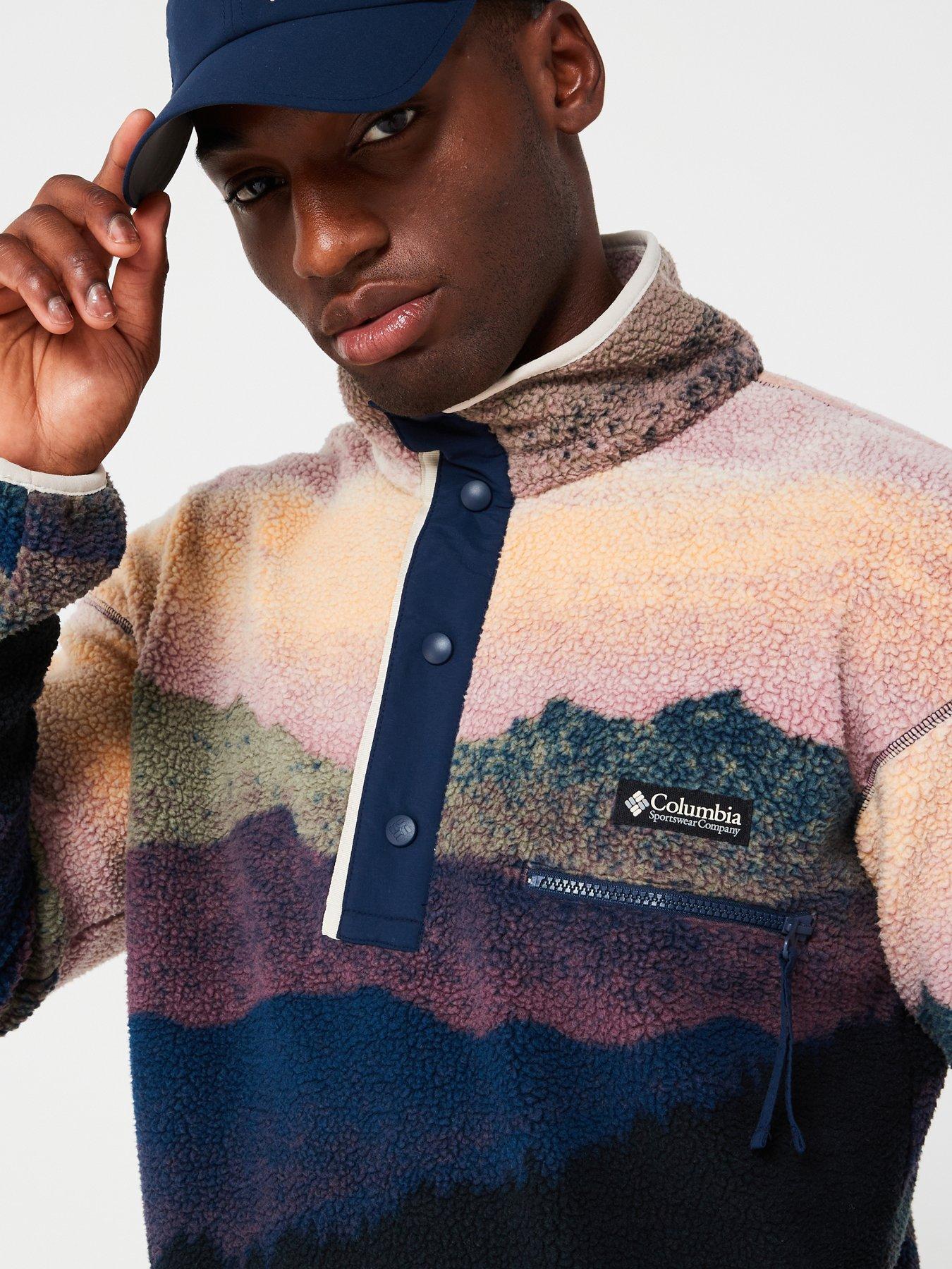 undefined Men's Helvetia Ii Printed Half Snap Fleece - Blue