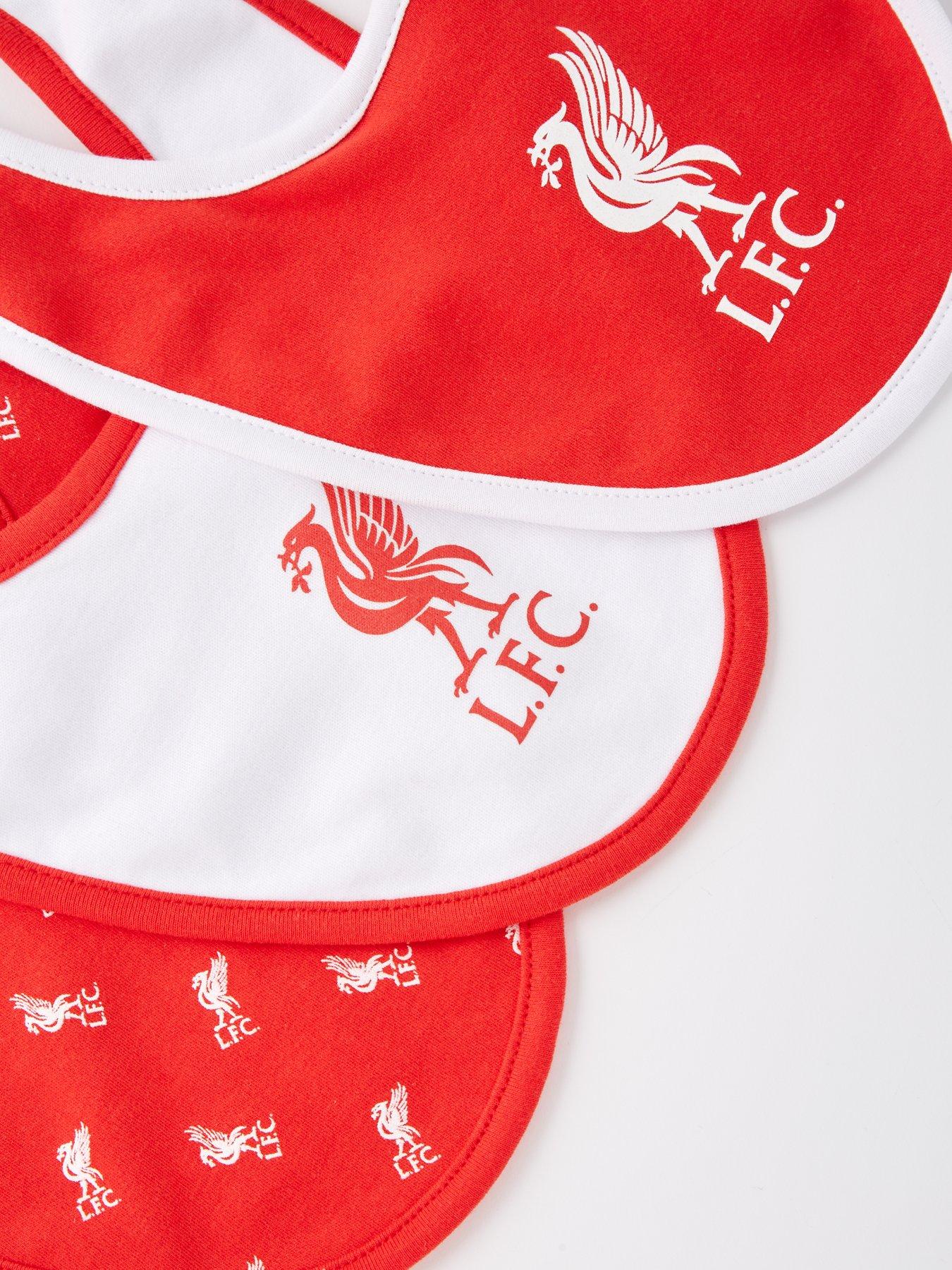 Image 5 of 5 of Liverpool FC Baby Liverpool 3 Pack Bibs - Red