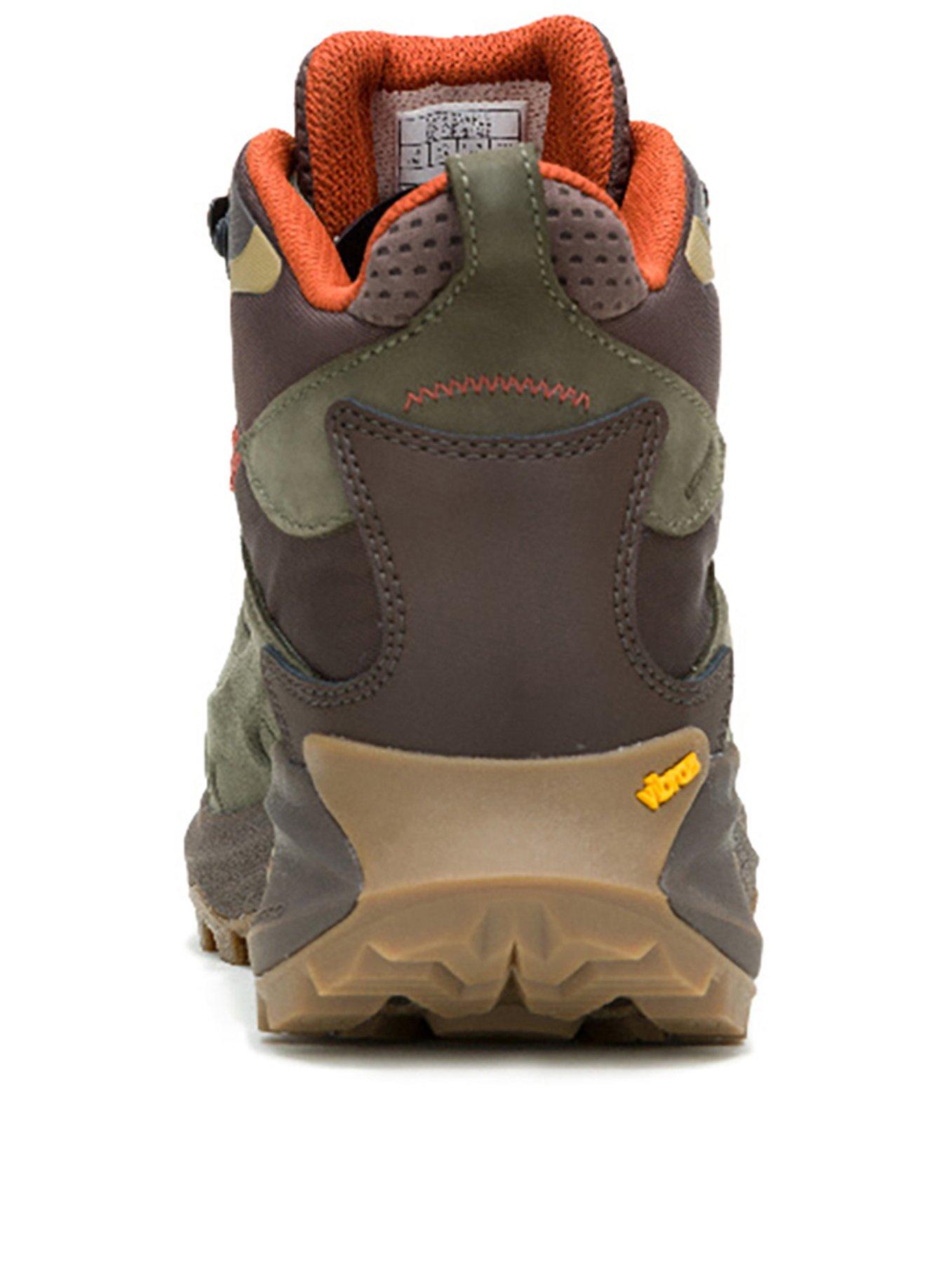 Image 3 of 6 of Merrell Mens Moab Speed Leather Mid Waterproof Hiking Boots - Green