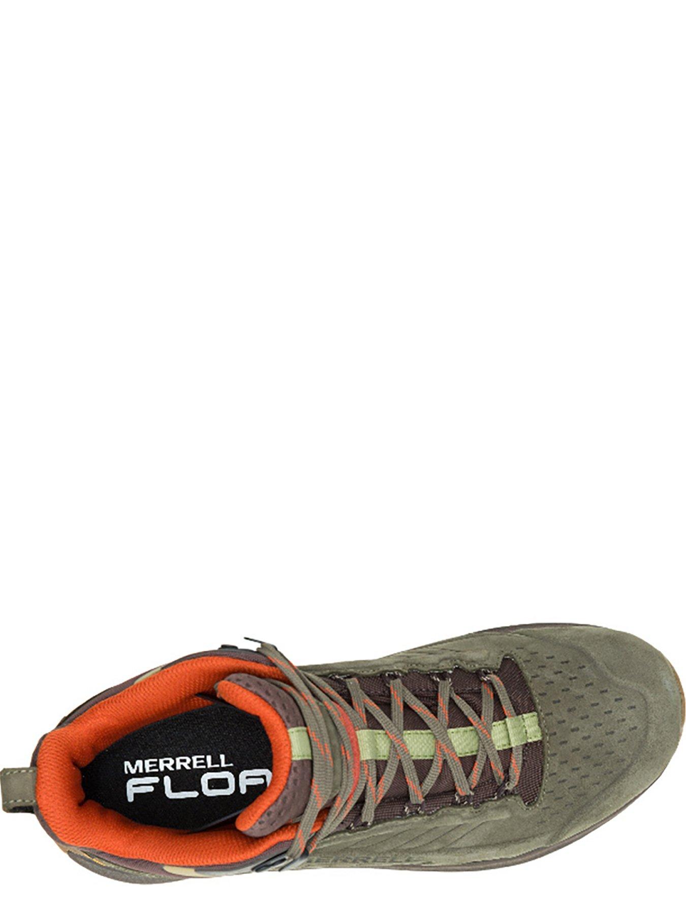 Image 4 of 6 of Merrell Mens Moab Speed Leather Mid Waterproof Hiking Boots - Green
