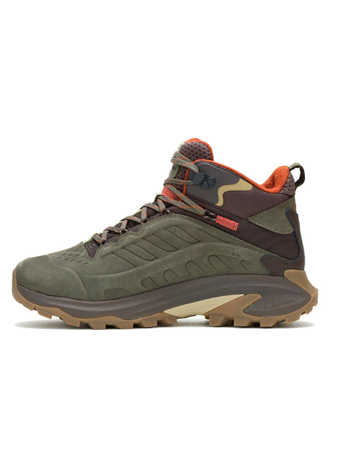 Image 6 of 6 of Merrell Mens Moab Speed Leather Mid Waterproof Hiking Boots - Green