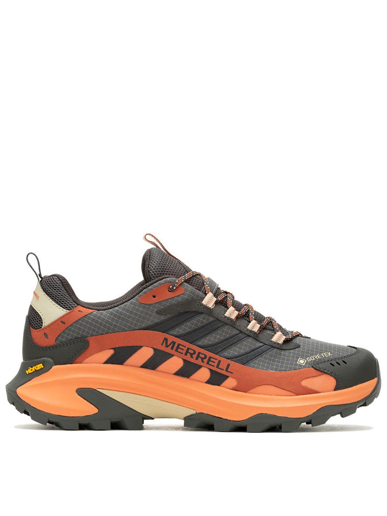 Merrell Men's Moab Speed 2 Gore-Tex Hiking Shoes - Beluga - Orange, Orange, Size 9.5, Men