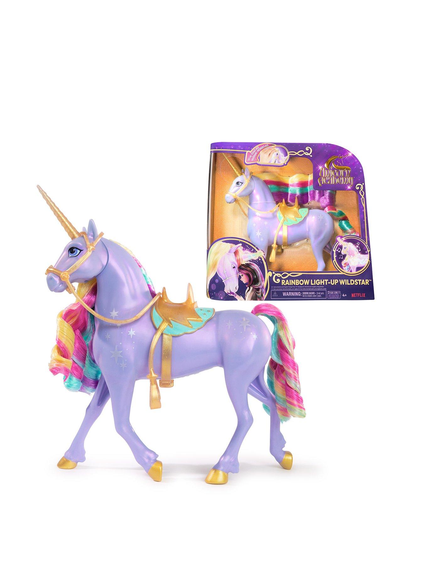 Image 1 of 7 of Unicorn Academy Rainbow Light-Up Wildstar 11" Unicorn