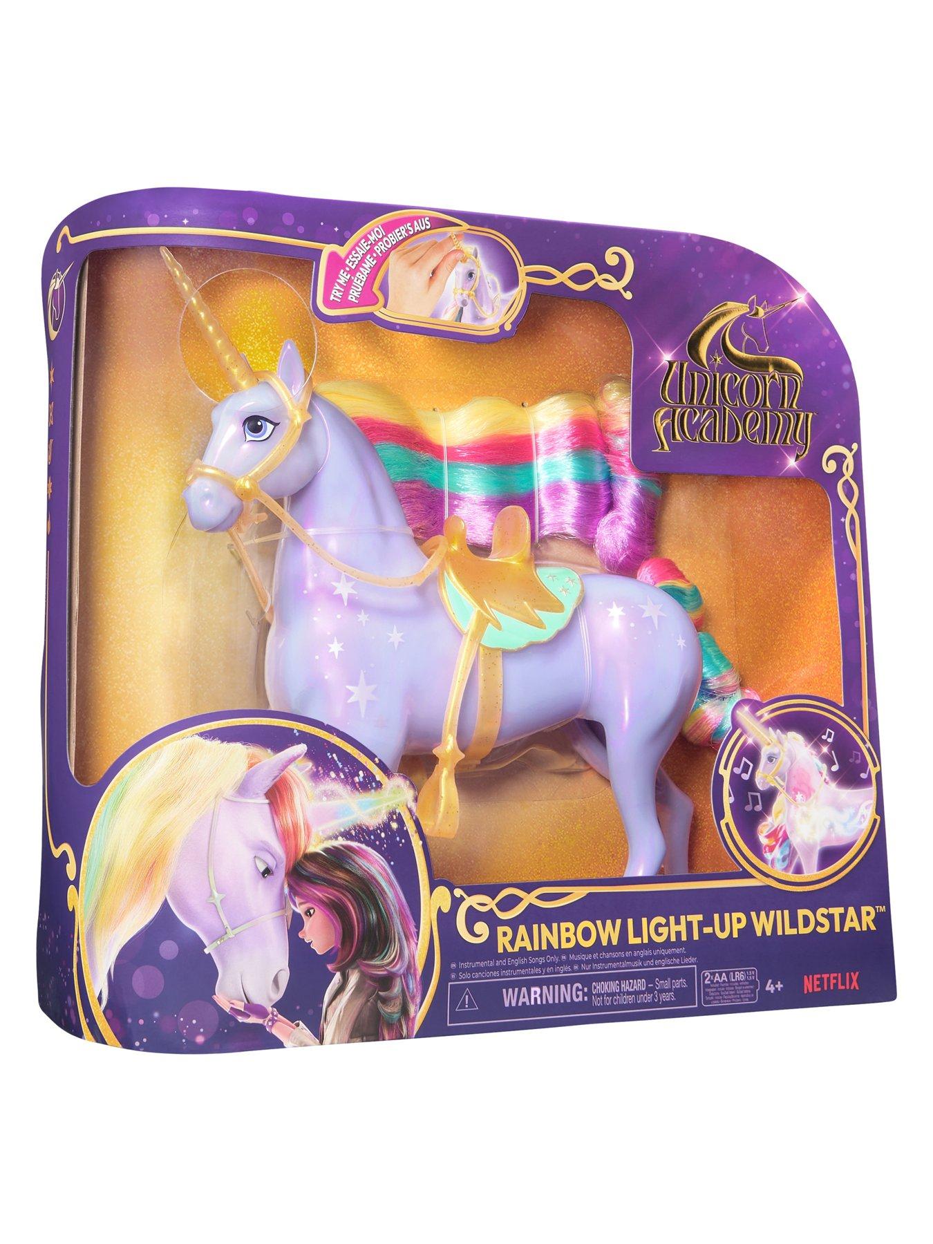 Image 2 of 7 of Unicorn Academy Rainbow Light-Up Wildstar 11" Unicorn