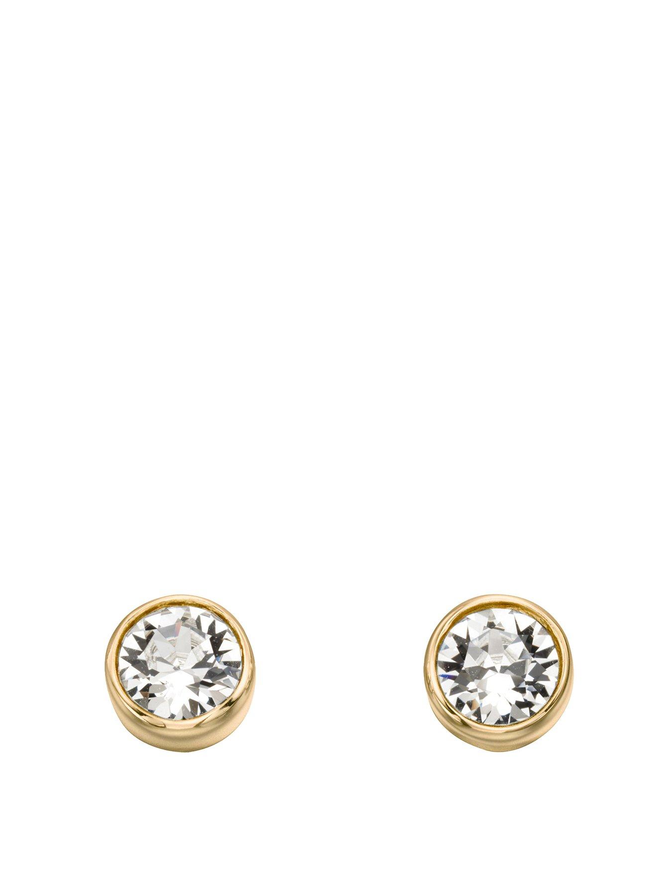 Product photograph of The Love Silver Collection Birthstone Earring from very.co.uk