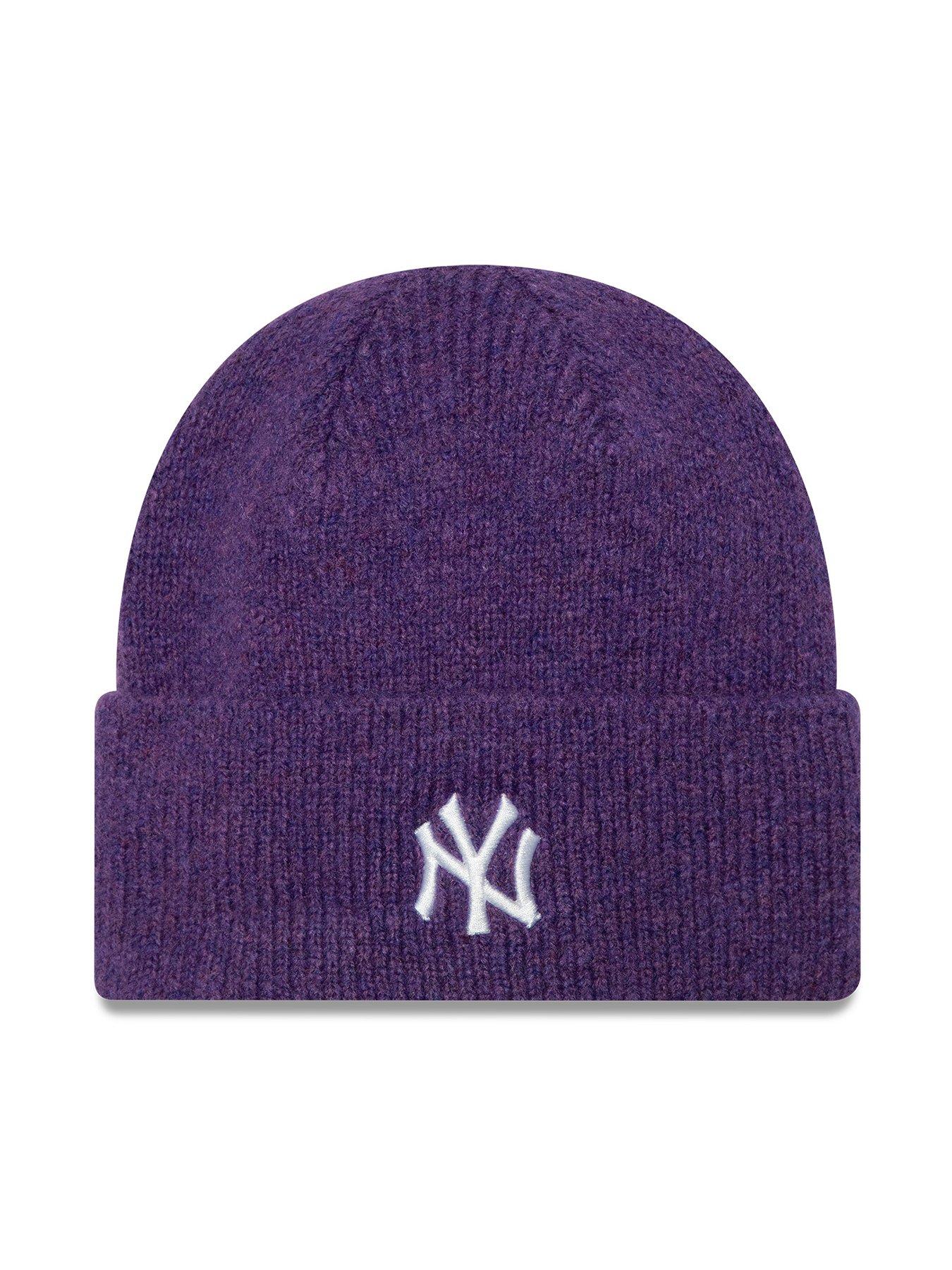 undefined Ladies Ny Yankees Beanie- Purple