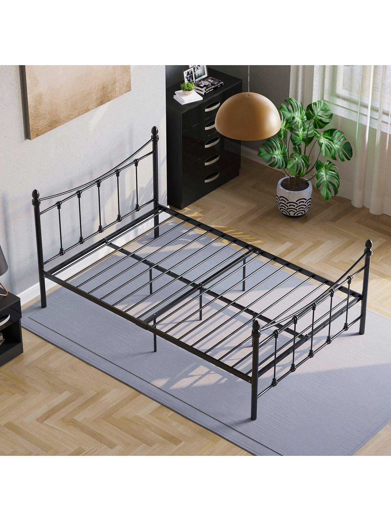 Vida Designs Paris Small Double Metal Bed 