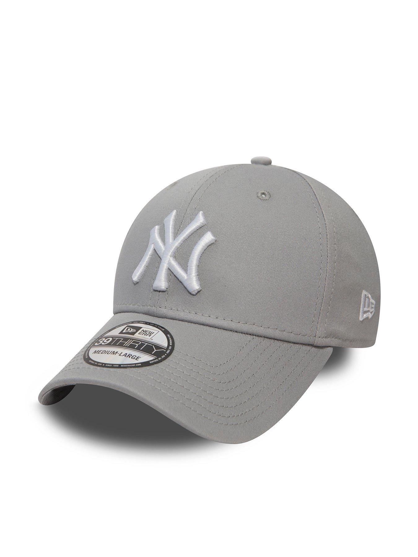 New Era Unisex 39thirty Ny Yankees Cap- Grey/white, Grey, Size M/L, Women