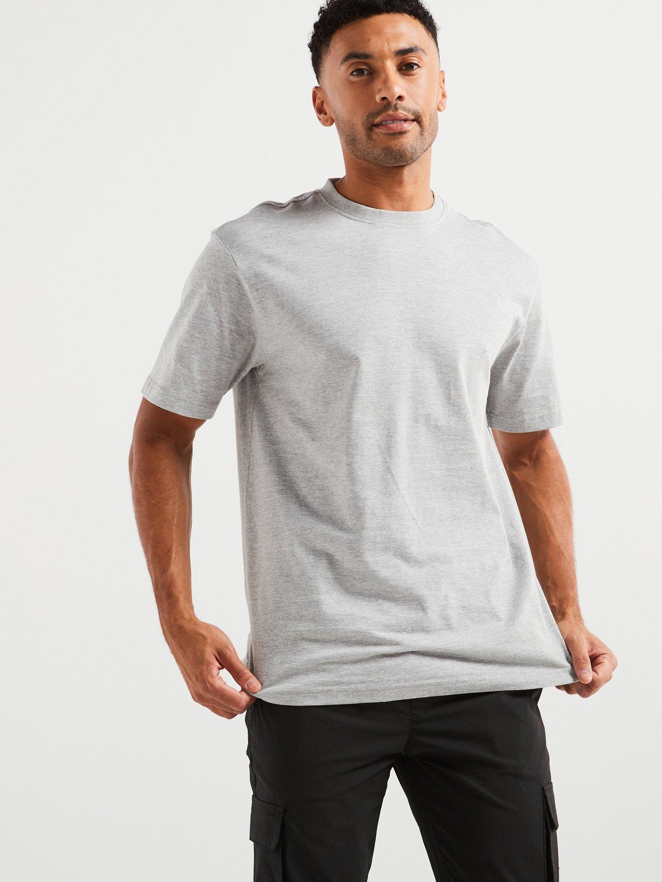 undefined Relaxed Fit Crew T-Shirt - Grey