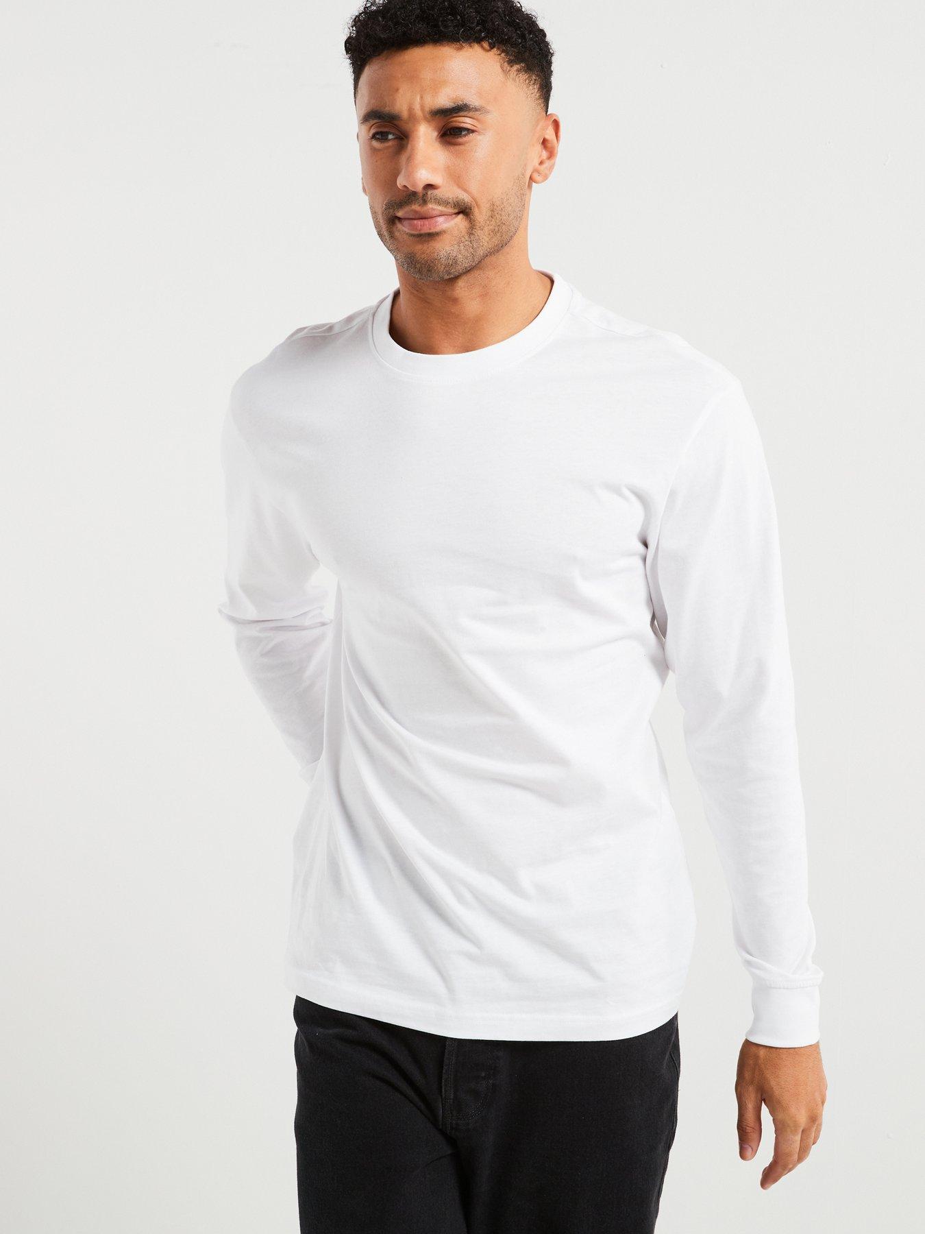 undefined Long Sleeve Relaxed Fit T-Shirt - White