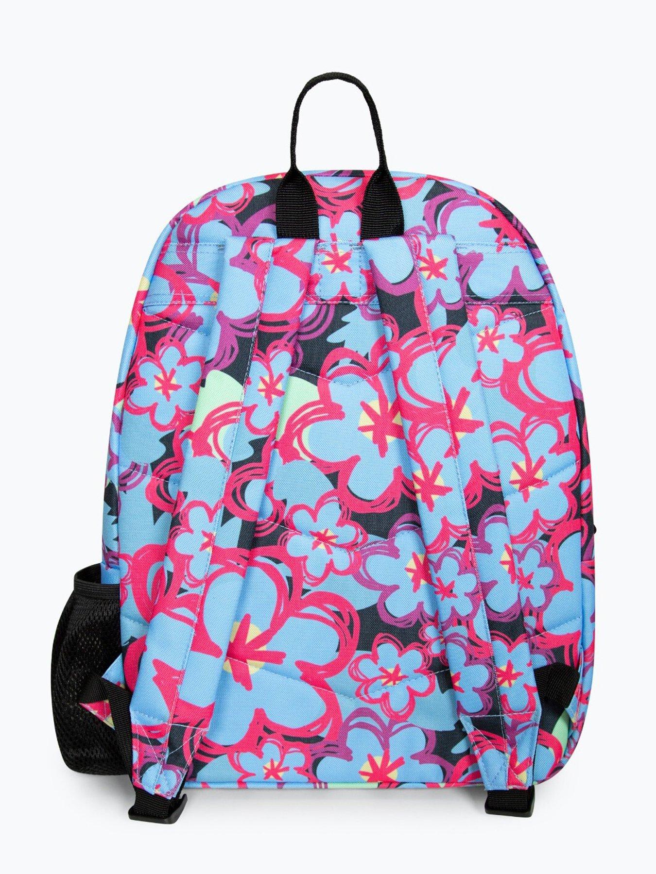 Image 3 of 5 of Hype Unisex Multi Blue Flowers Badge Backpack