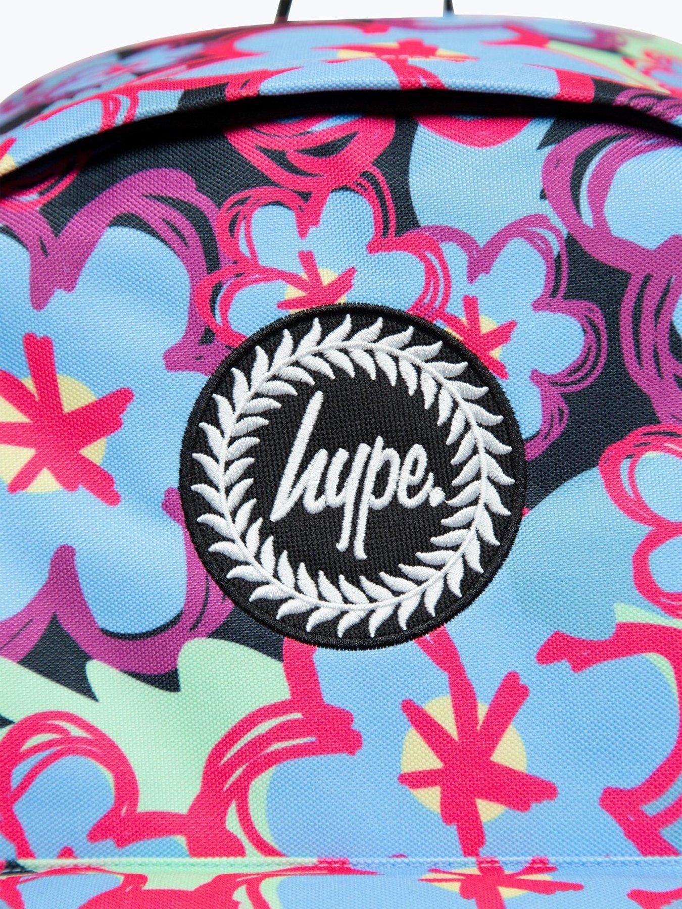 Image 5 of 5 of Hype Unisex Multi Blue Flowers Badge Backpack