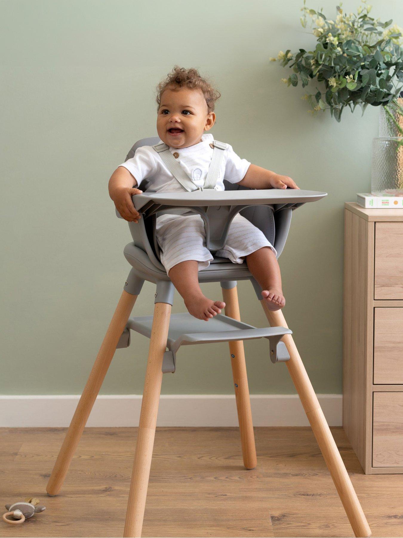 Product photograph of Clair De Lune 6in1 Eat Play High Chair - Grey from very.co.uk