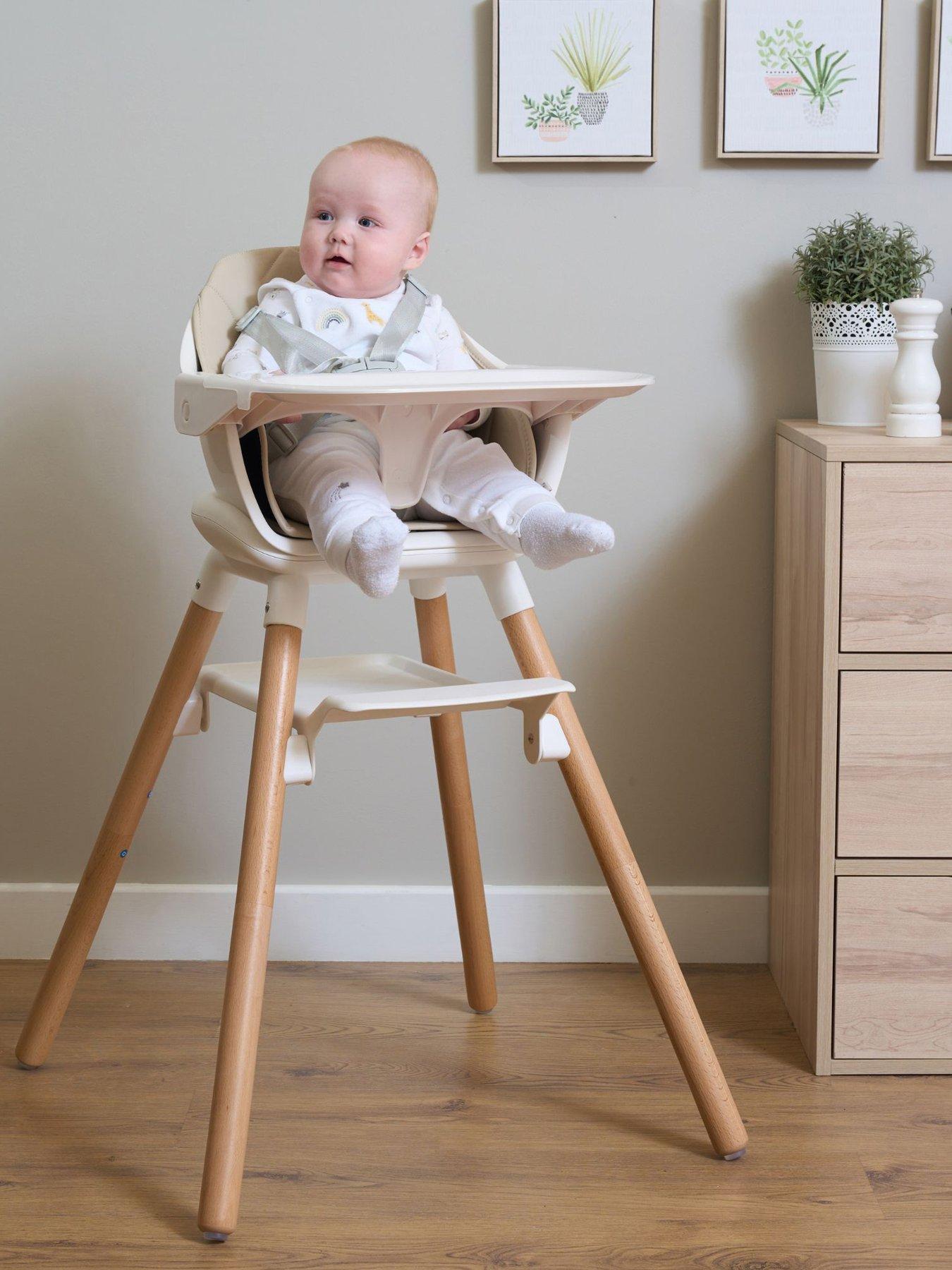 Product photograph of Clair De Lune 6in1 Eat Play High Chair - Beige from very.co.uk