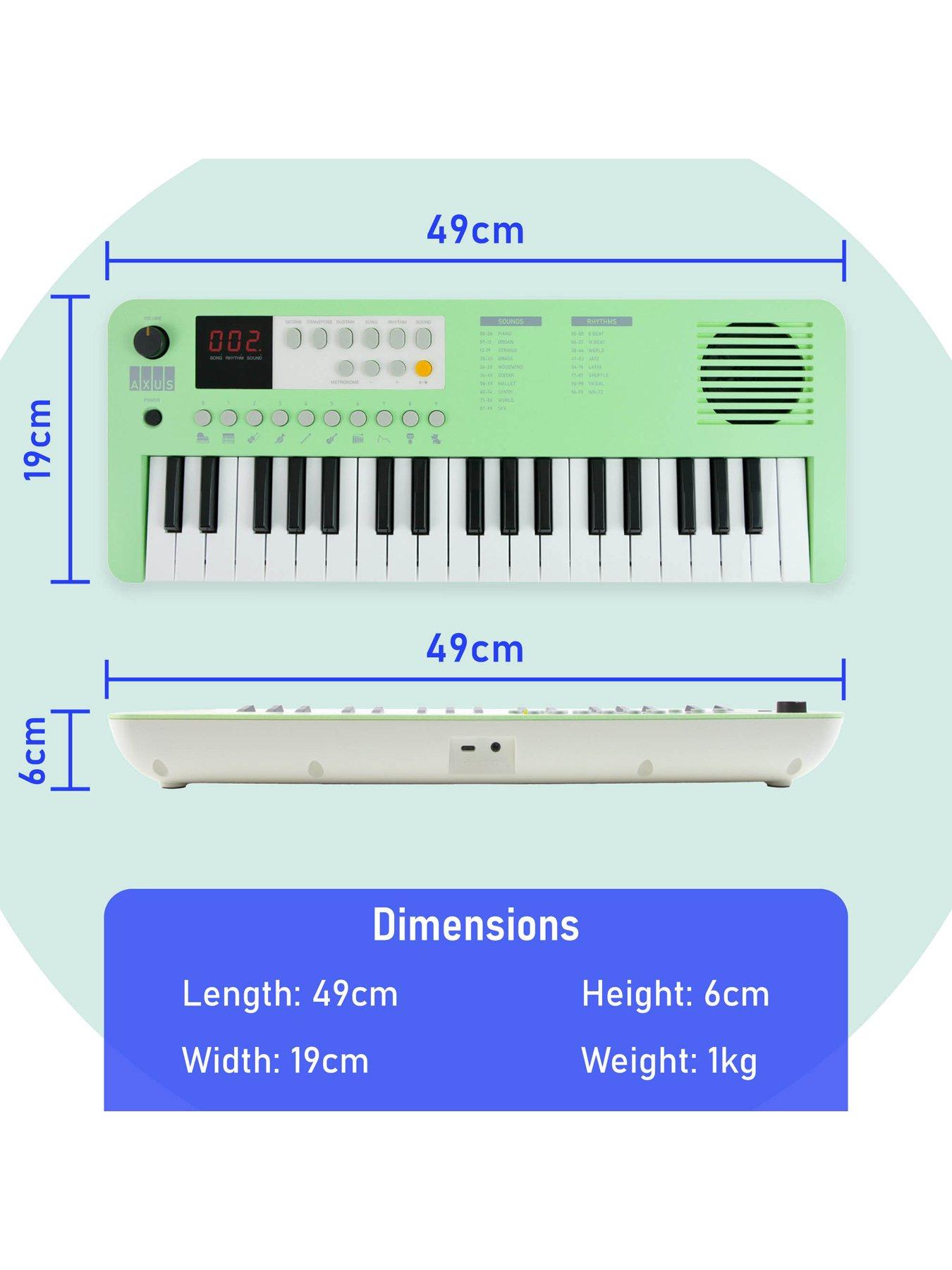 Image 4 of 4 of Axus 37 Note Mini Keyboard for Beginners - Green