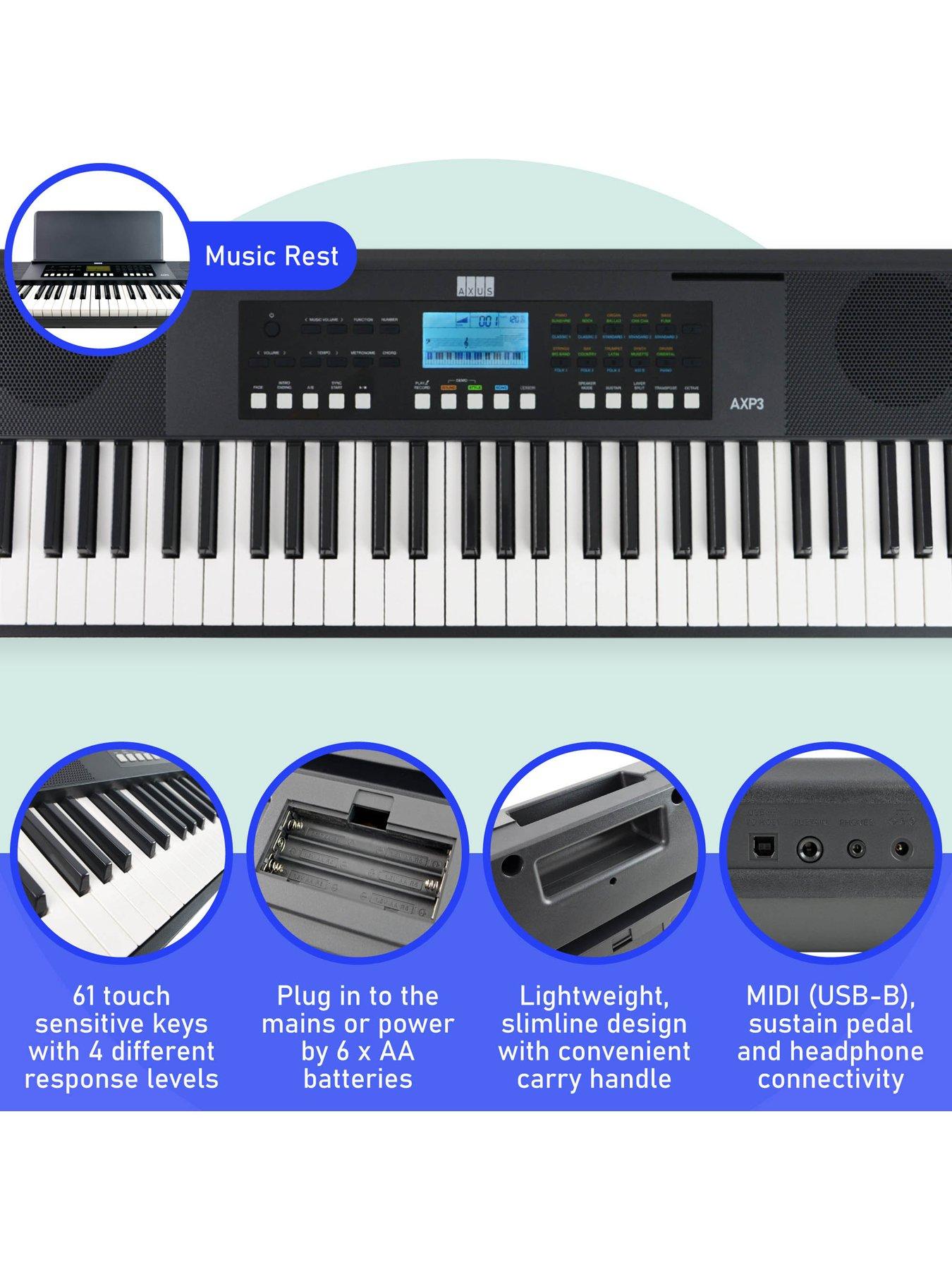 Image 2 of 4 of Axus AXP3 Slimline Beginner Keyboard - Package Deal