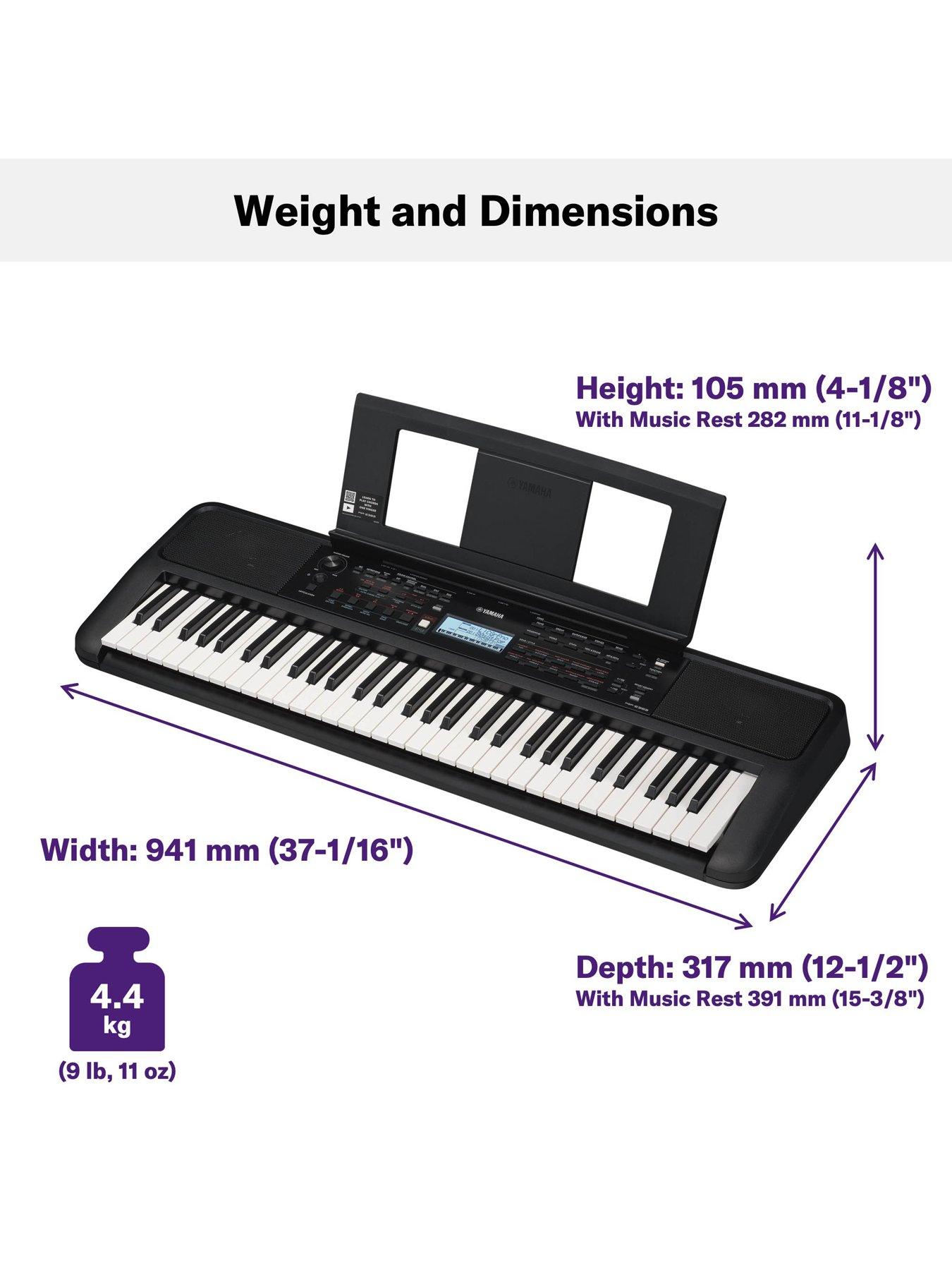 Image 2 of 6 of 3rd Avenue Yamaha PSRE383 Portable Keyboard Package