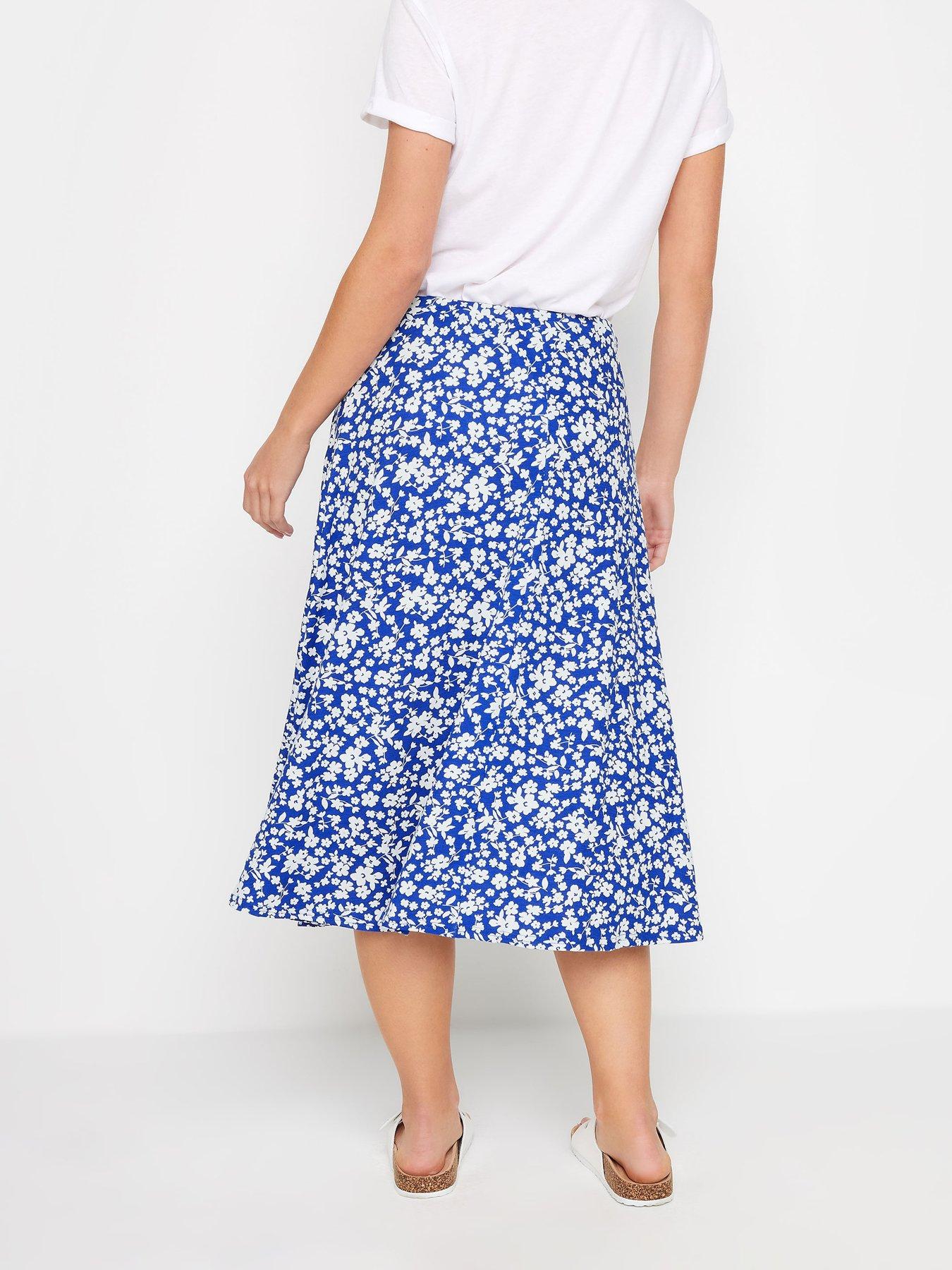 M&Co Petite Petite Ditsy Print Jersey Midi Skirt | Very.co.uk