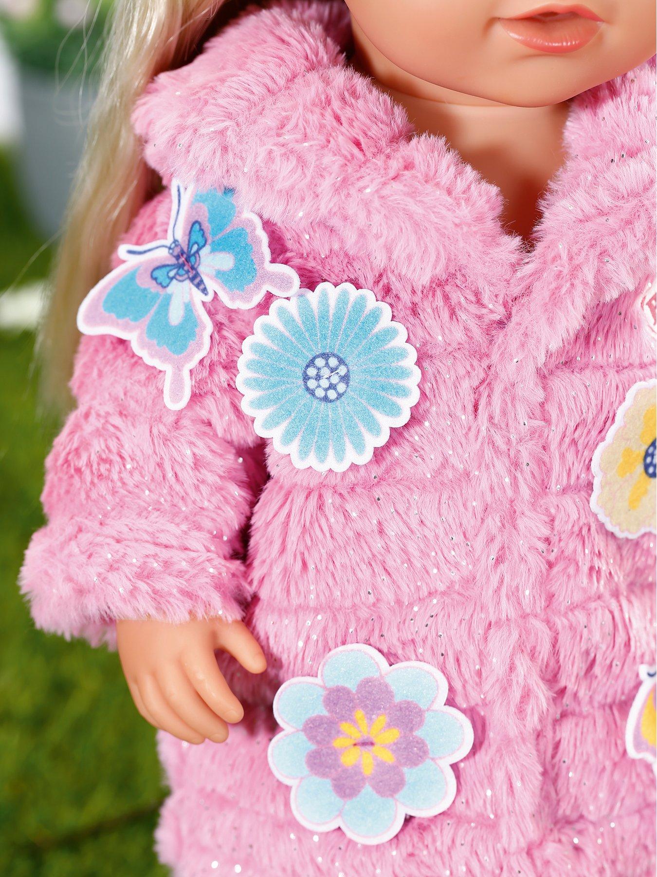 BABY Born Pink Jacket Set 833834 - Pink Fluffy Jacket With Matching Leggings And Hat For 43 Cm Dolls - Doll Not Included - Suitable For Ages 3+ And Above - 43 Cm