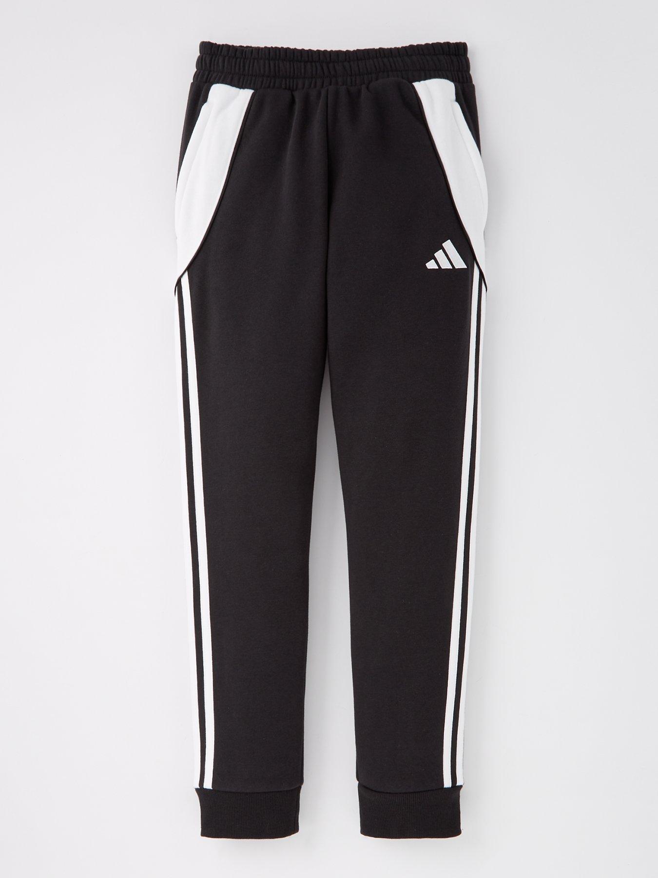 adidas Junior Tiro 24 Football Sweat Pants Black White Very