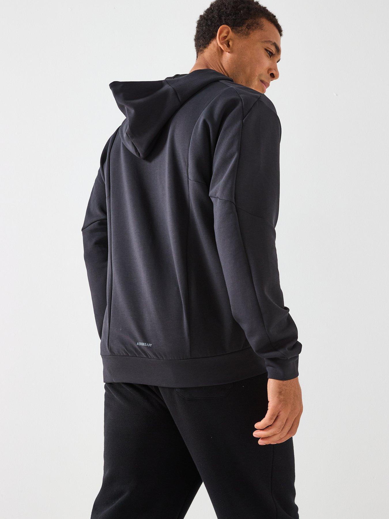 Image 2 of 6 of adidas Men's Designed For Training Full Zip Hoodie - Black