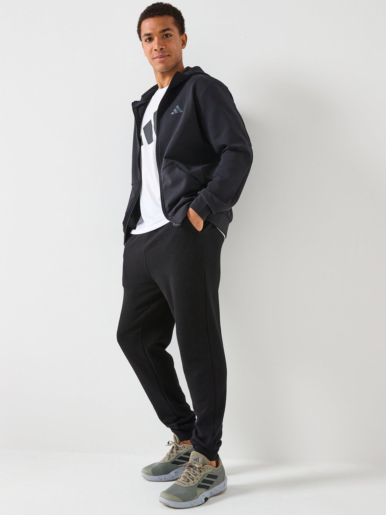 Image 3 of 6 of adidas Men's Designed For Training Full Zip Hoodie - Black