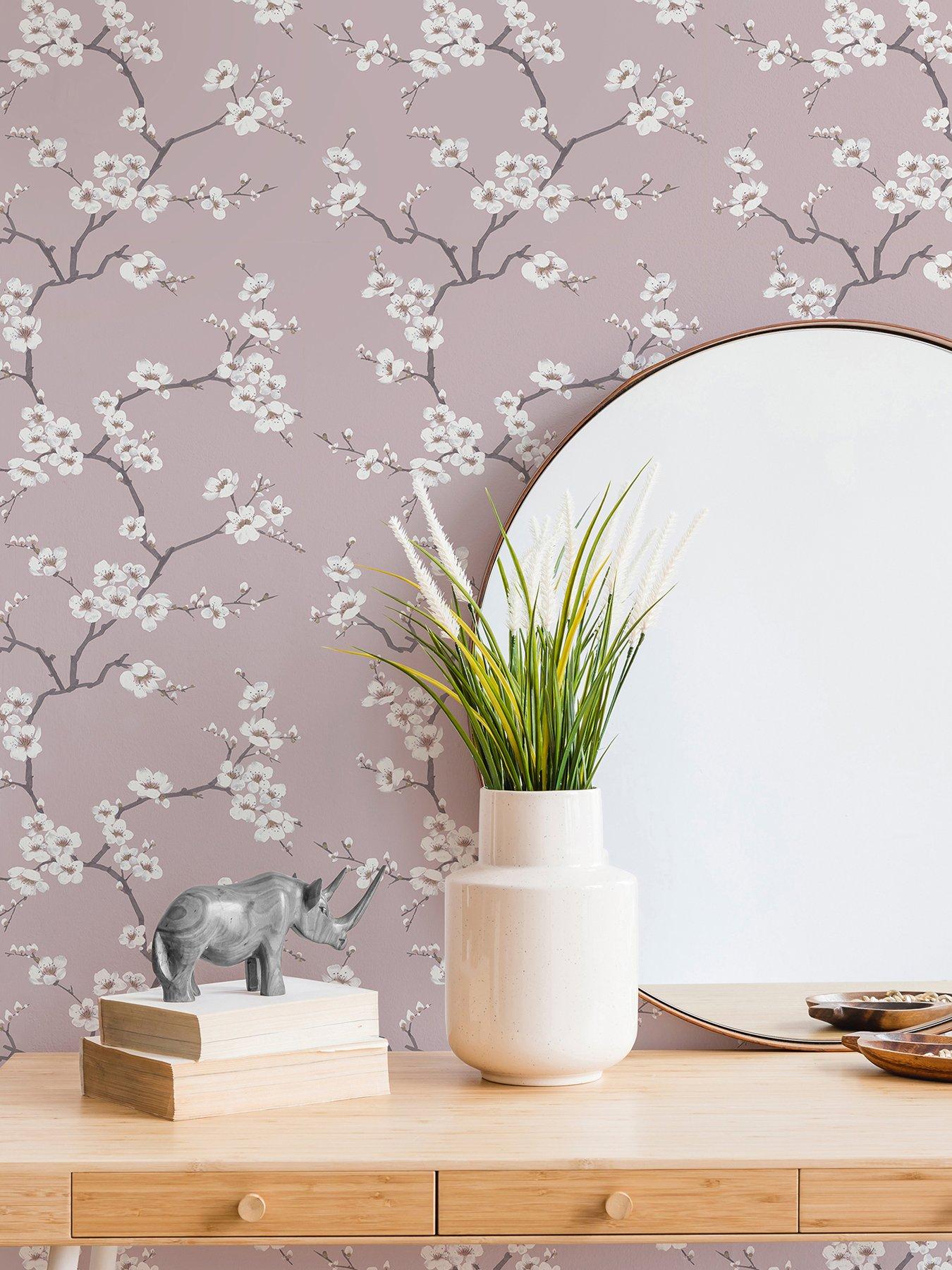 Fresco Apple Blossom Pink Wallpaper