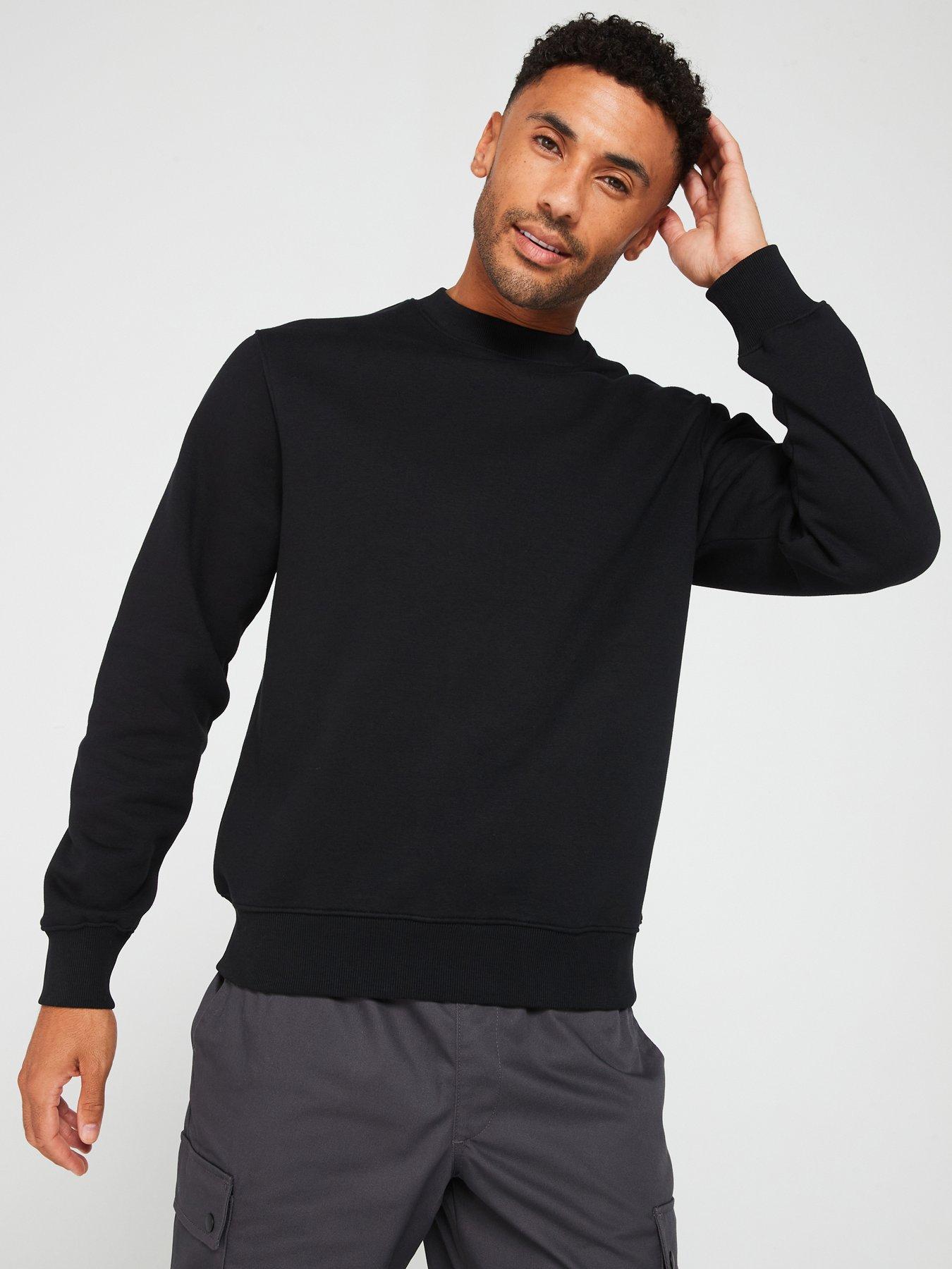 undefined Oversized Crew Sweat Top - Black