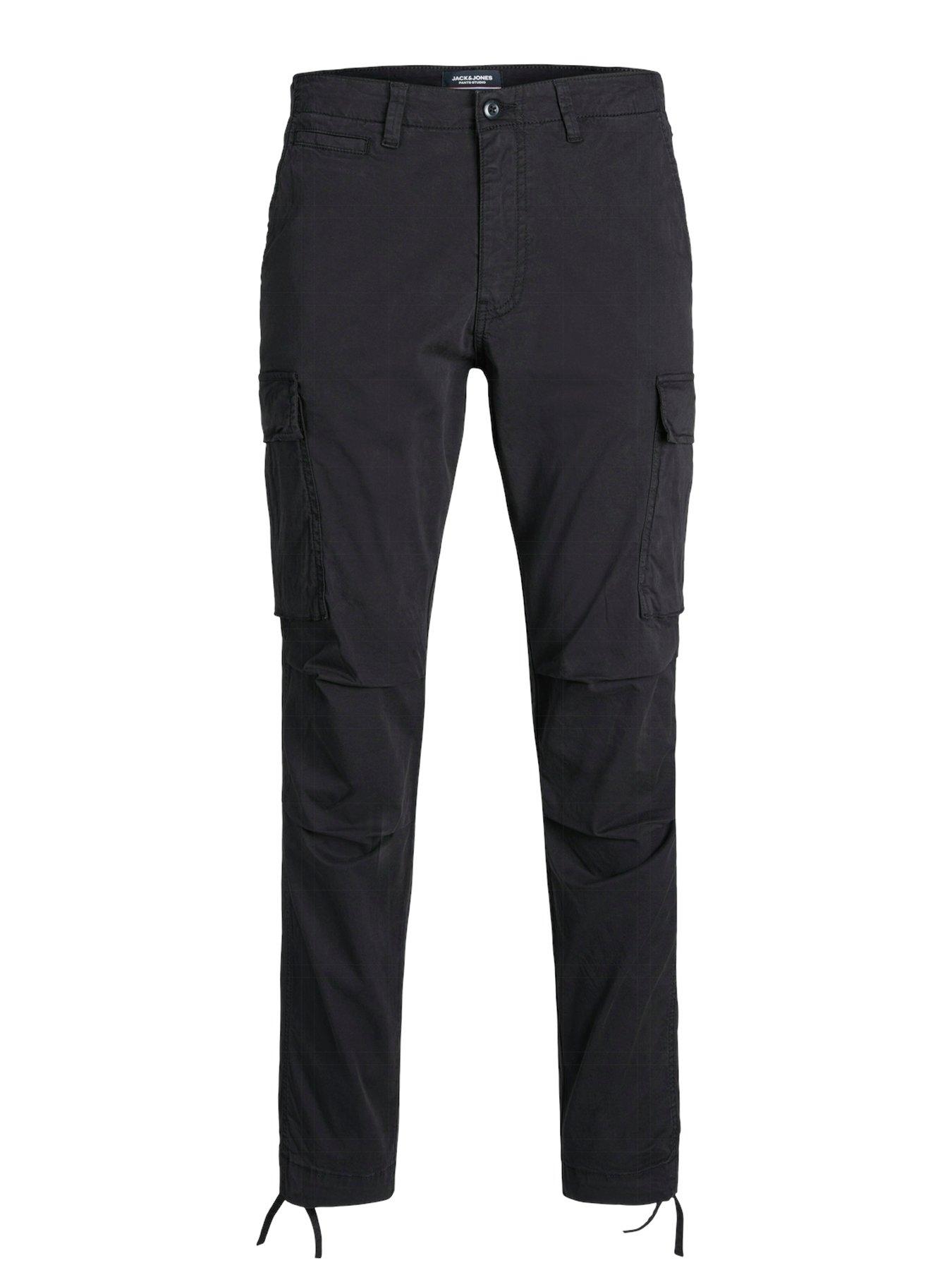 Image 5 of 6 of Jack & Jones Ace Tapered Fit Cargo Trousers - Black