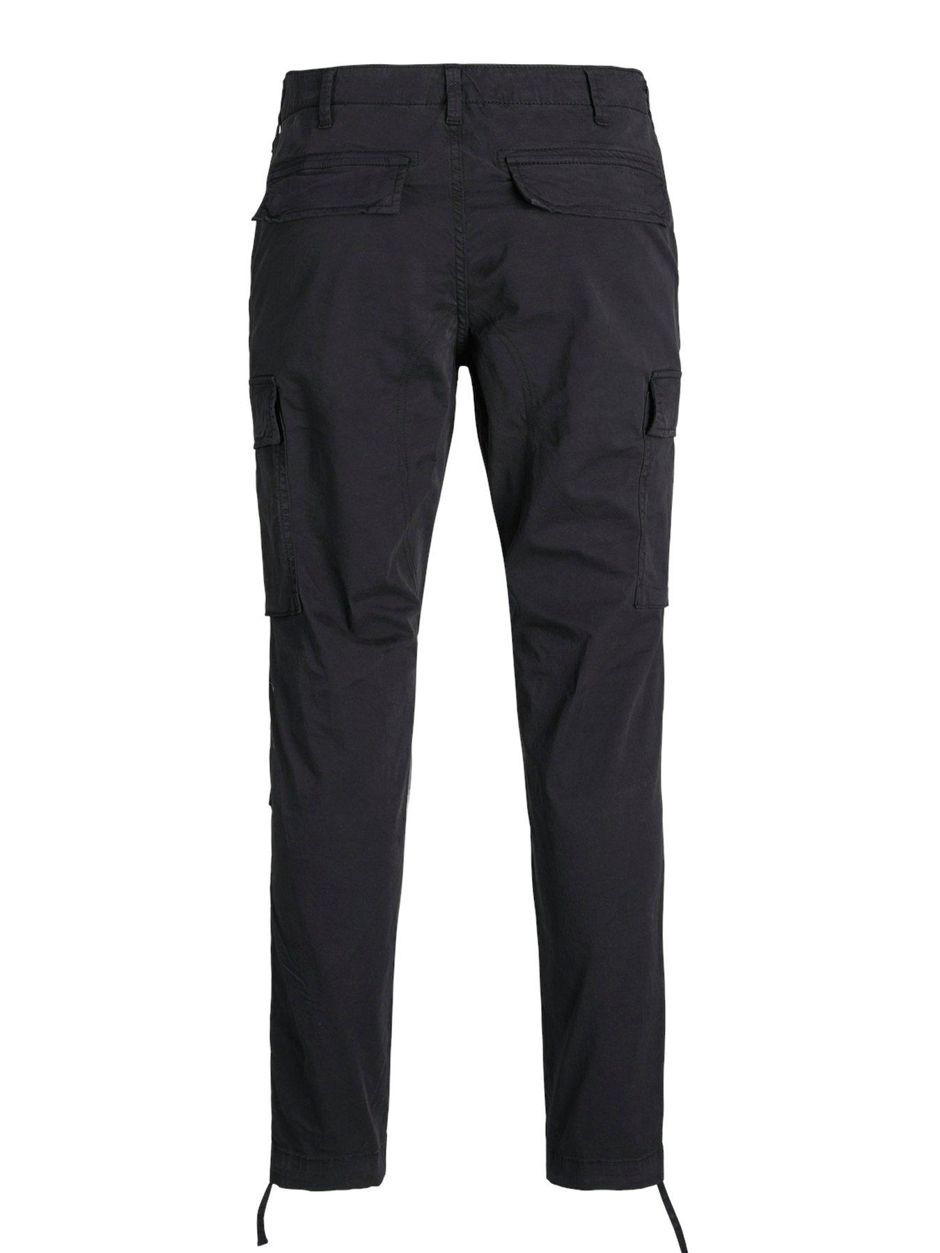 Image 6 of 6 of Jack & Jones Ace Tapered Fit Cargo Trousers - Black