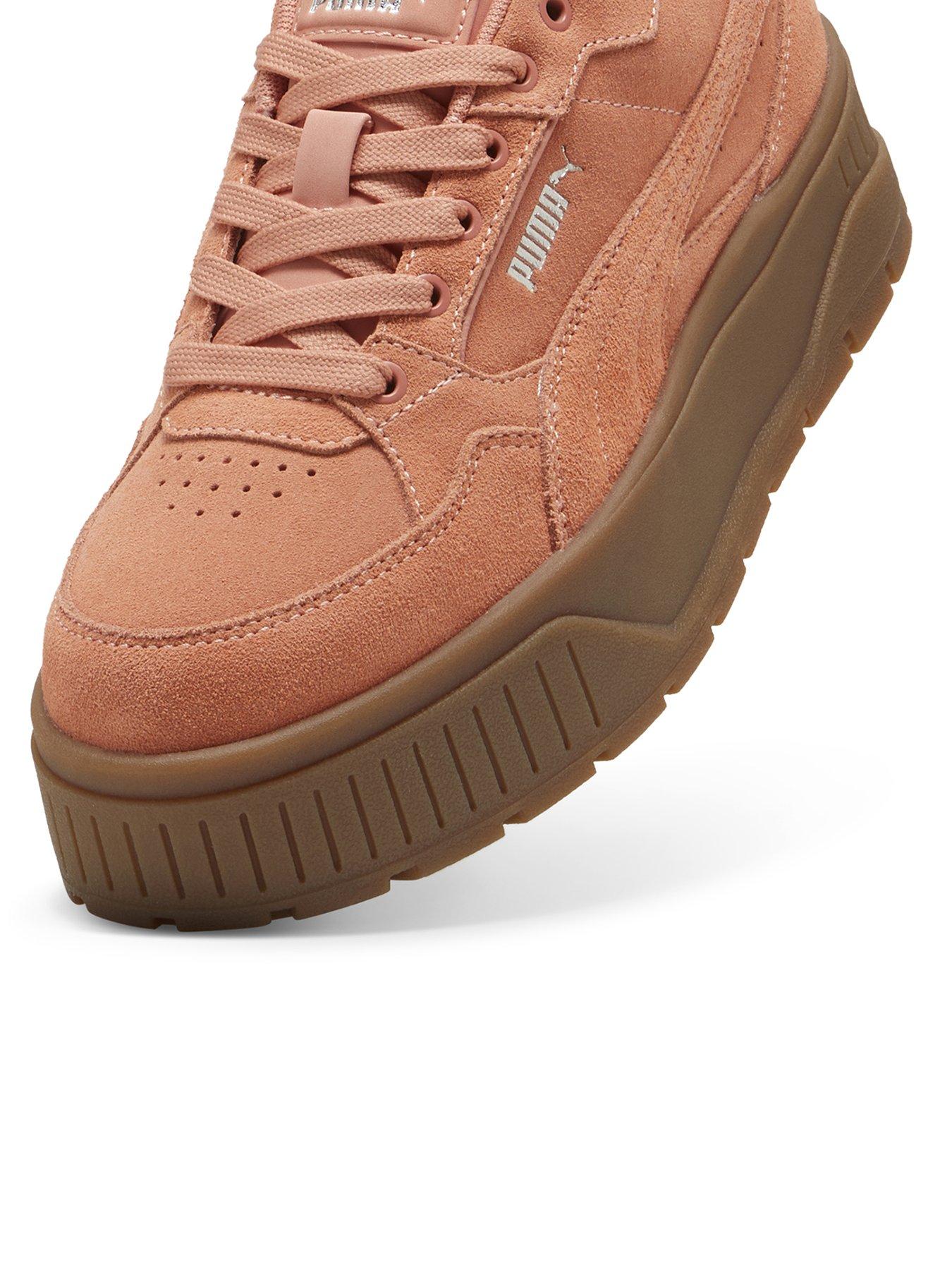 Puma Womens Karmen 2.0 Idol Suede Trainers Light Orange Very
