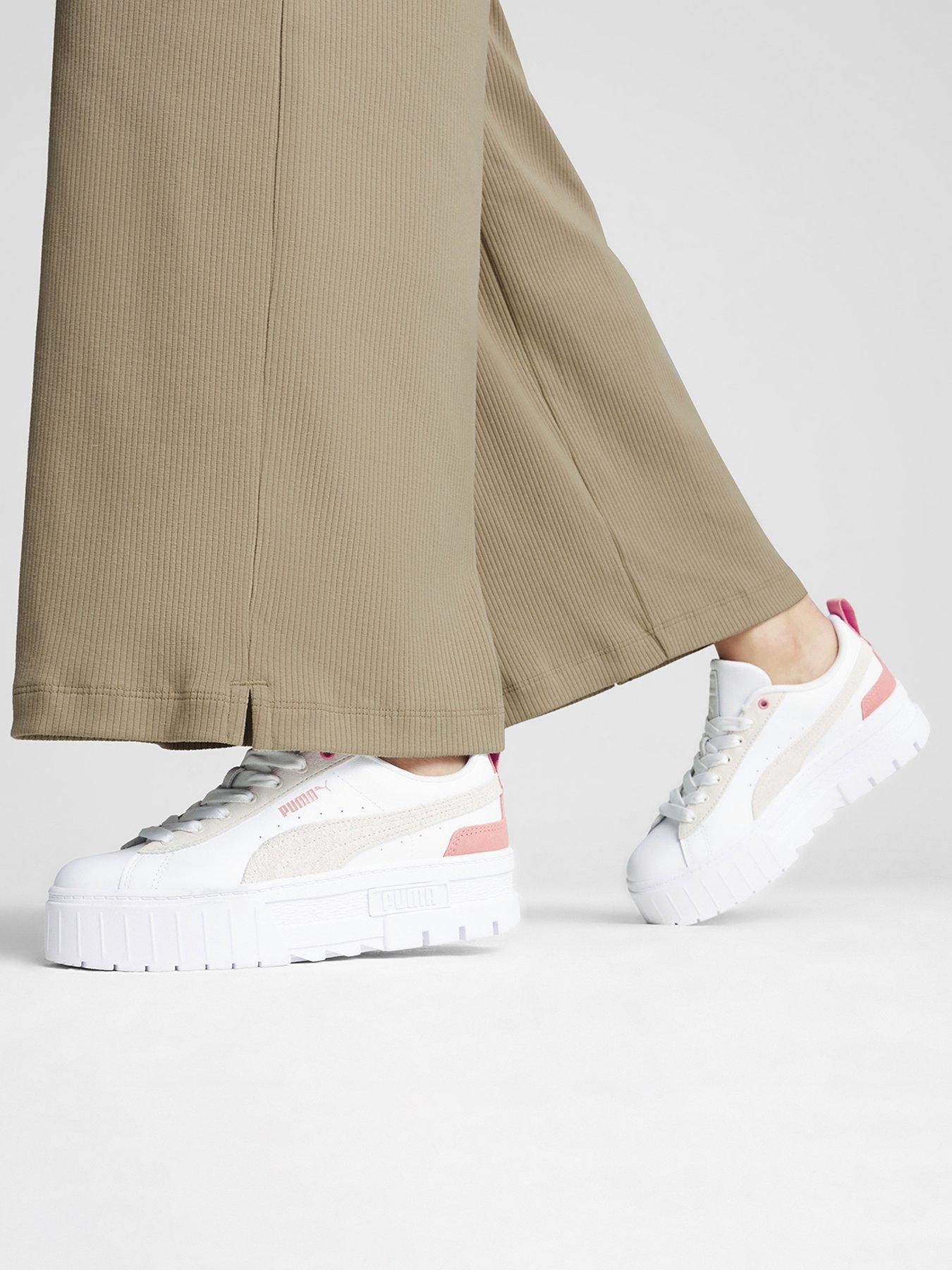 Puma platform trace white best sale