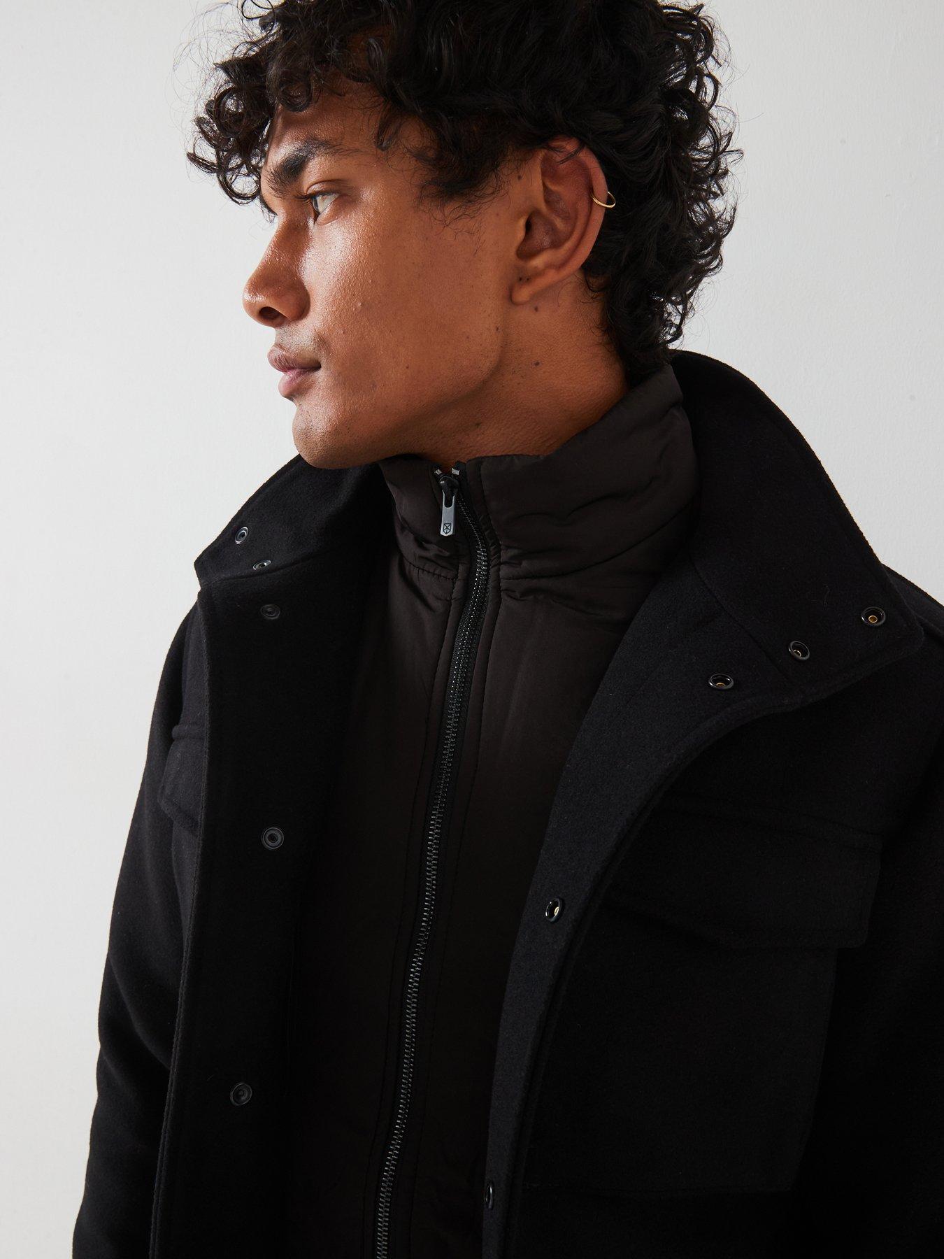Image 5 of 6 of Jack & Jones Premium Wool Blend Field Jacket - Black