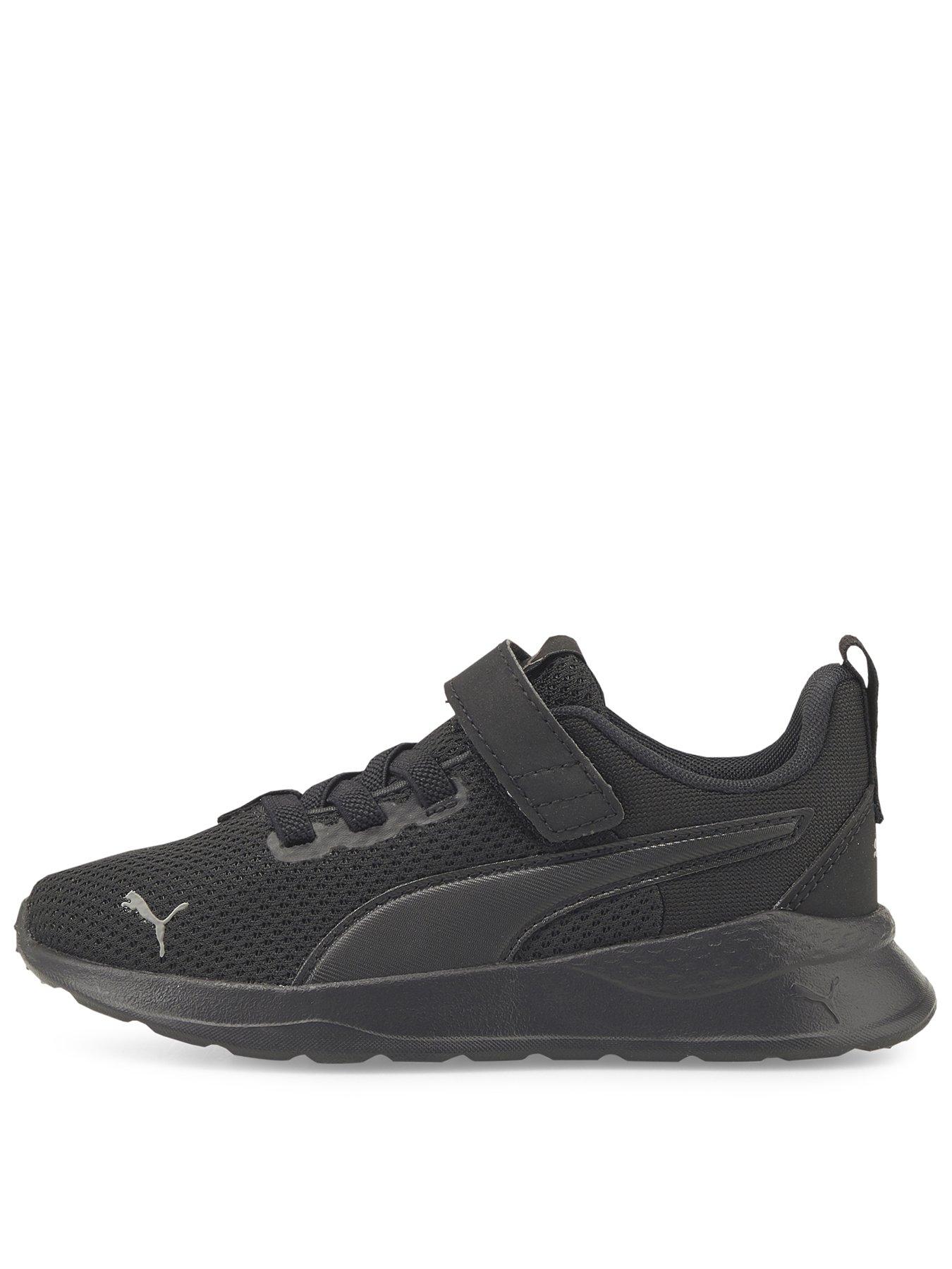 undefined Kid's Unisex Anzarun Lite Velcro Trainers - Black/grey