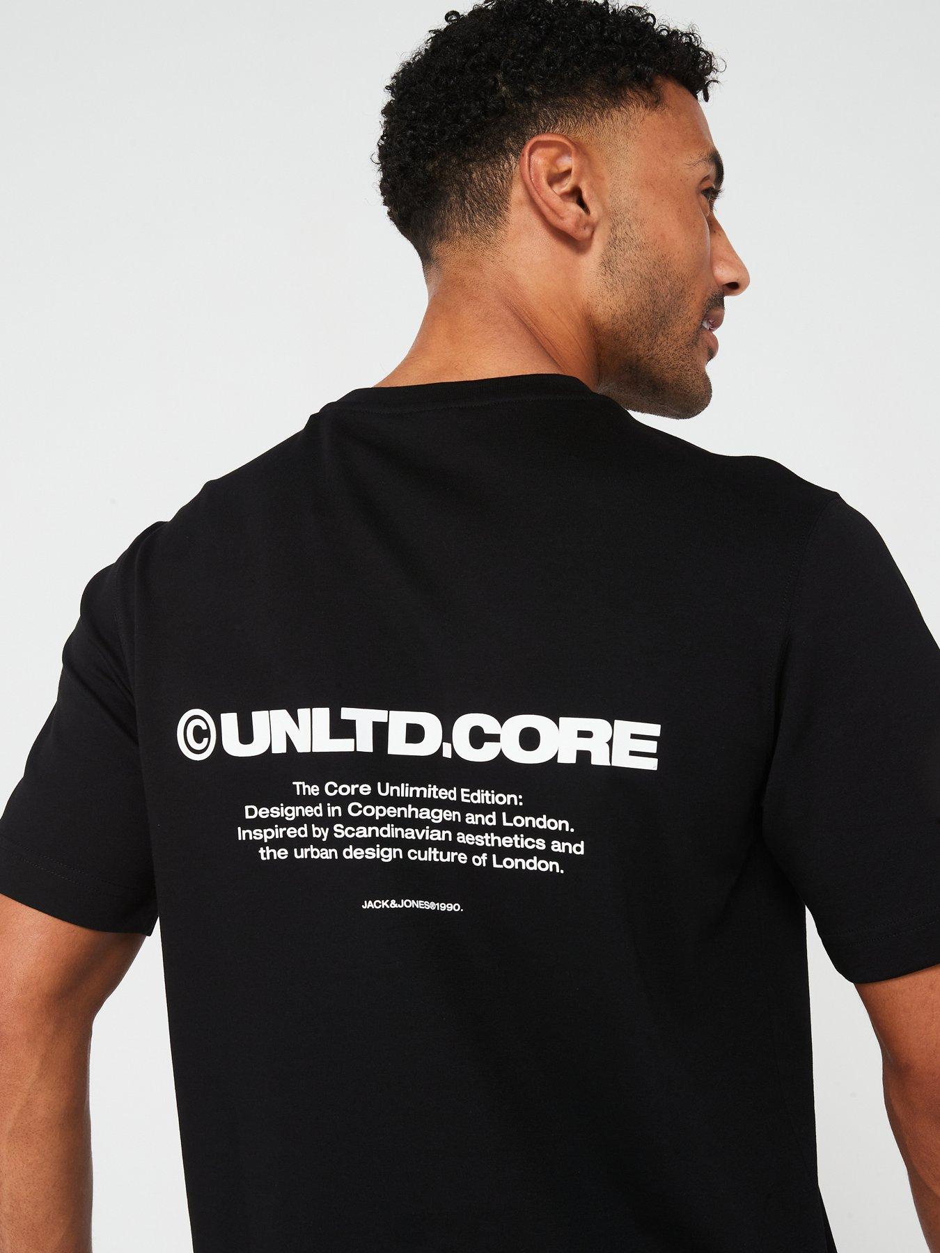 Image 4 of 5 of Jack & Jones Small Chest Logo T-Shirt - Black