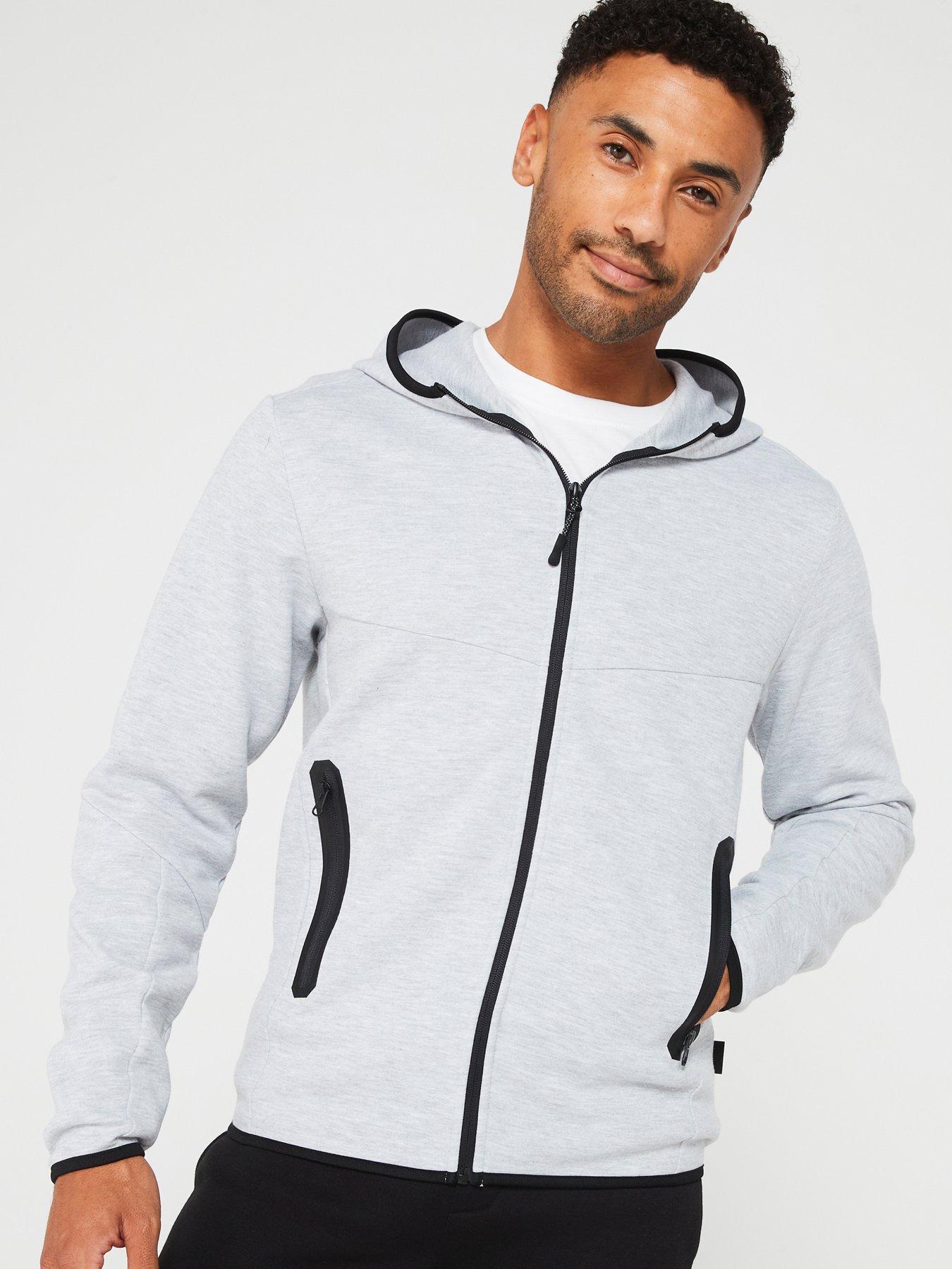 undefined Tech Zip Hoodie - Light Grey Melange