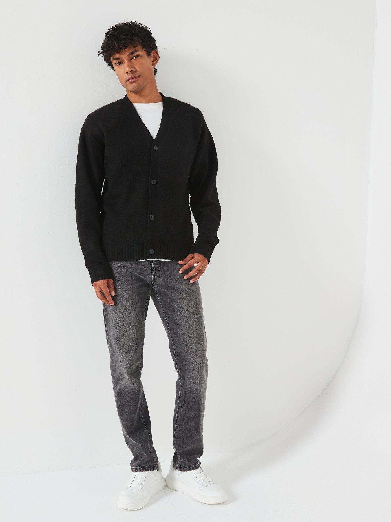 Image 3 of 6 of Jack & Jones Knitted Cardigan - Black