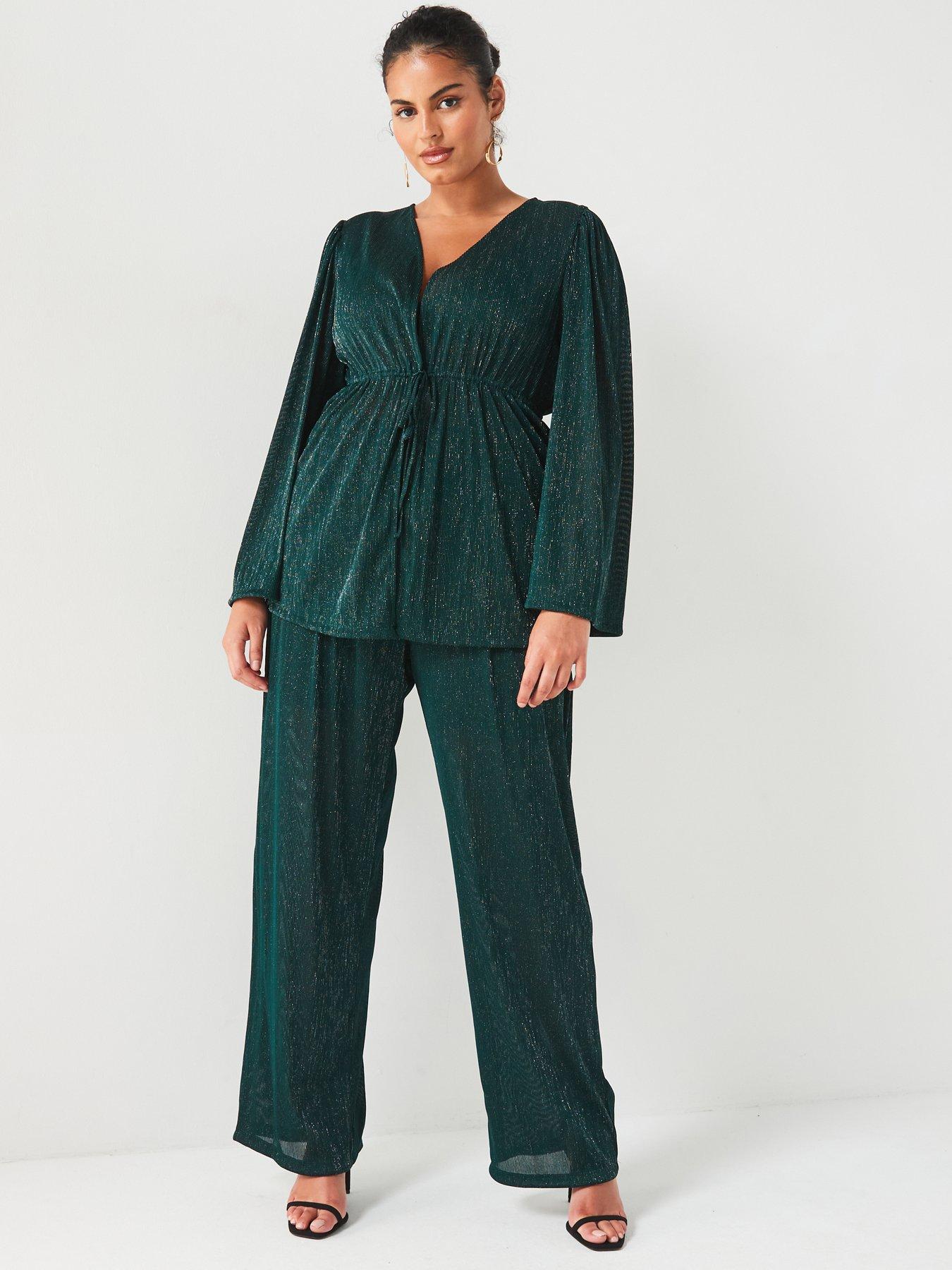 The Gathered Tie Pant - Violet Lurex