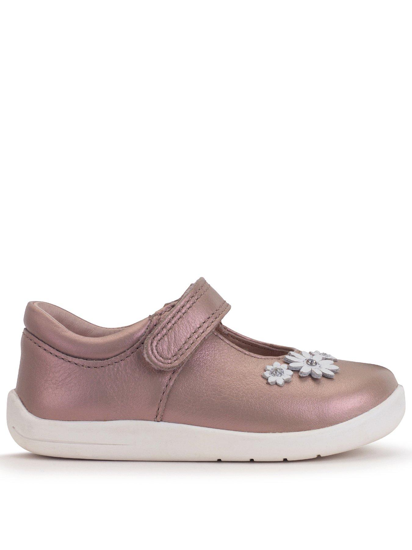 undefined Fairy Tale Flower Leather Pearlised Mary Jane First Steps Shoe