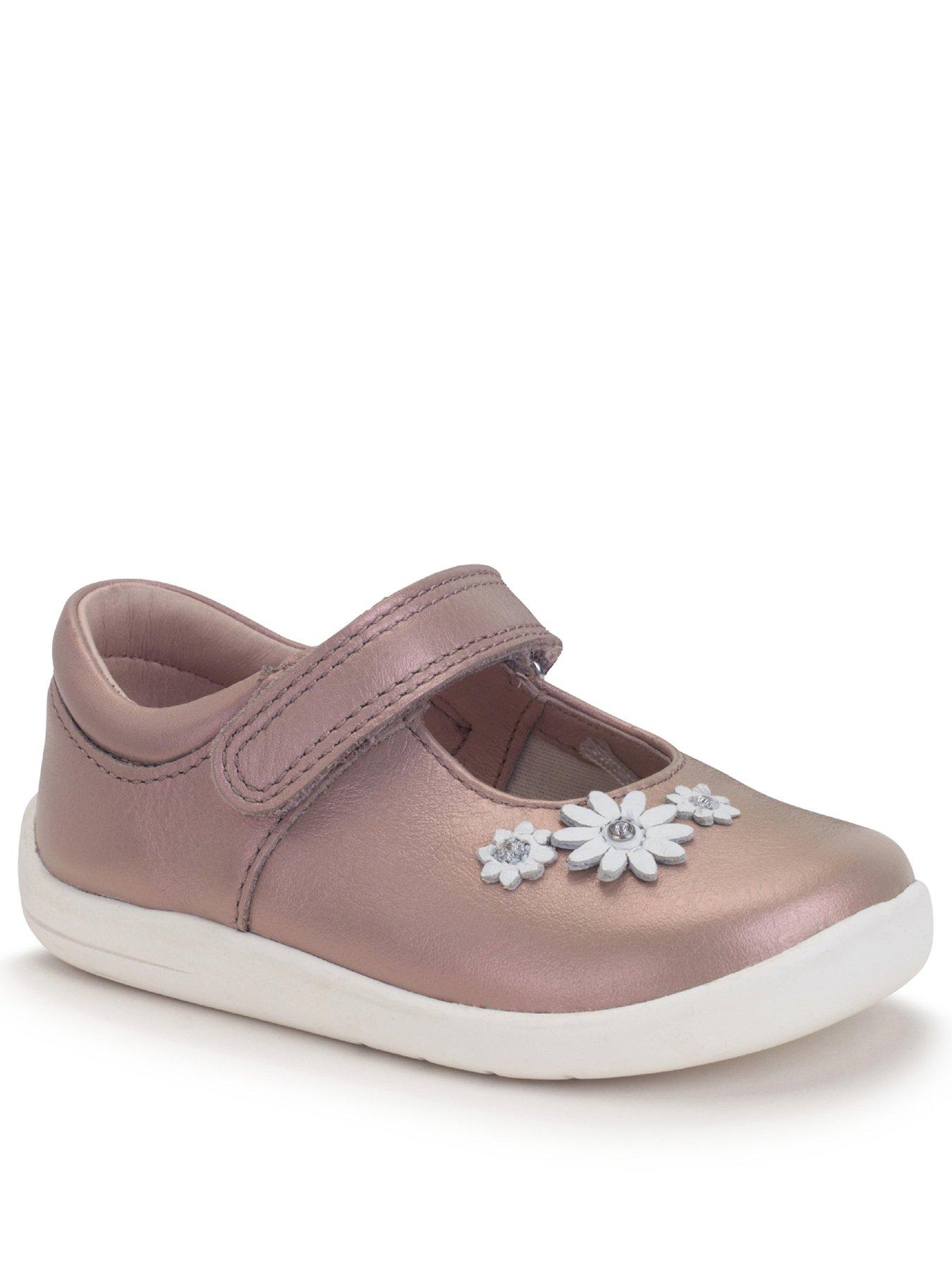 Image 2 of 6 of Start-rite Fairy Tale Flower Leather Pearlised Mary Jane First Steps Shoe