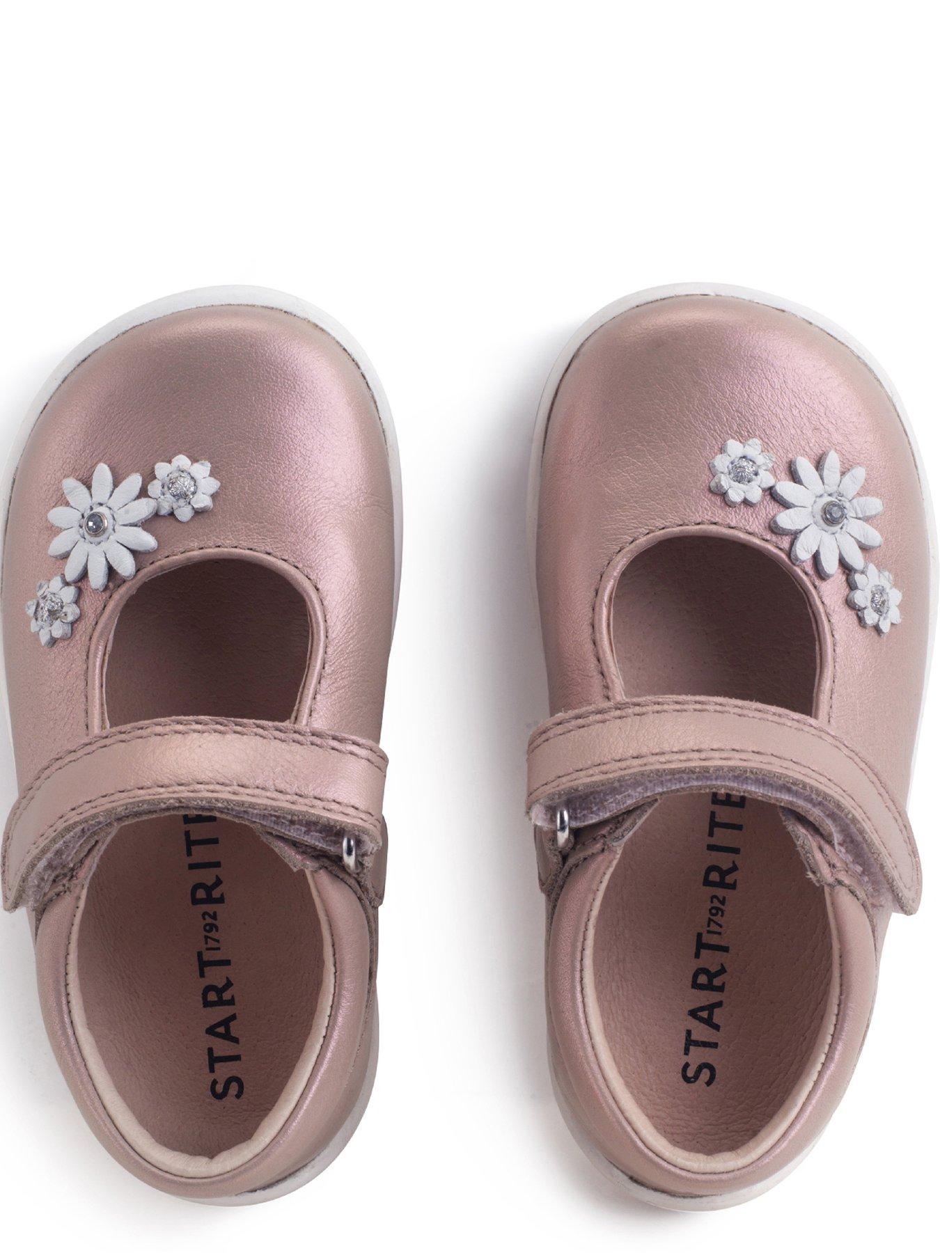 Image 4 of 6 of Start-rite Fairy Tale Flower Leather Pearlised Mary Jane First Steps Shoe