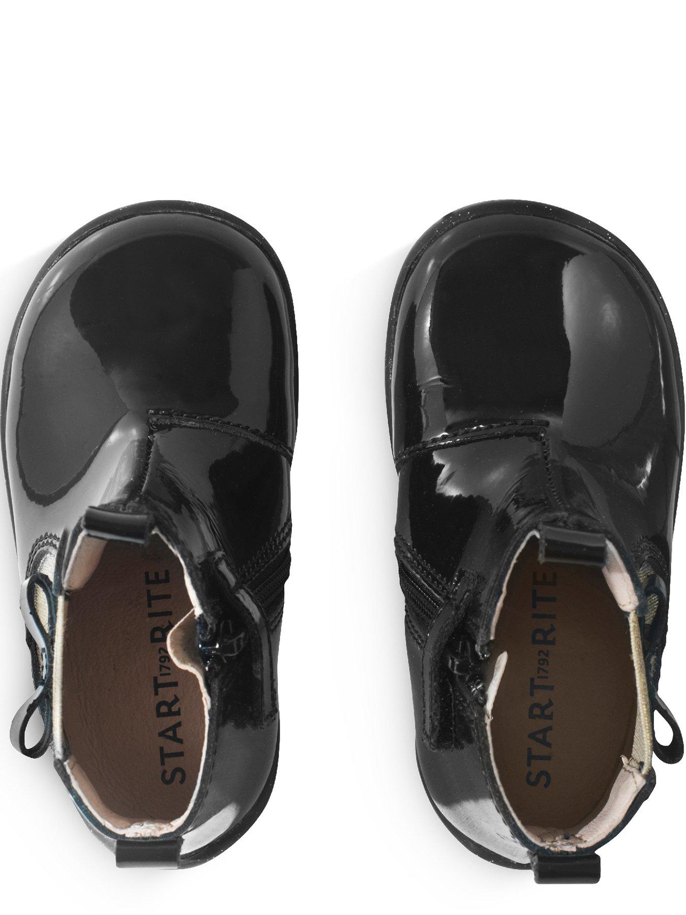 Image 4 of 5 of Start-rite Wonderland Toddler Patent Bow Chelsea Boot - Black