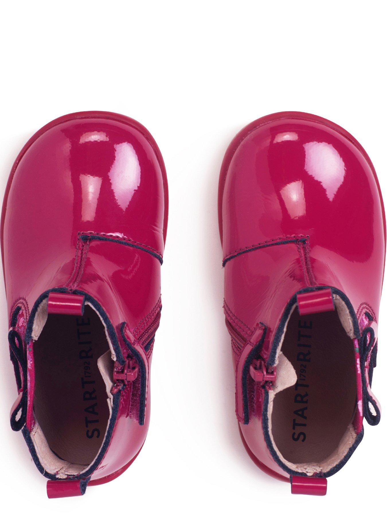 Image 4 of 6 of Start-rite Wonderland Toddler Patent Floral Bow Chelsea Boot