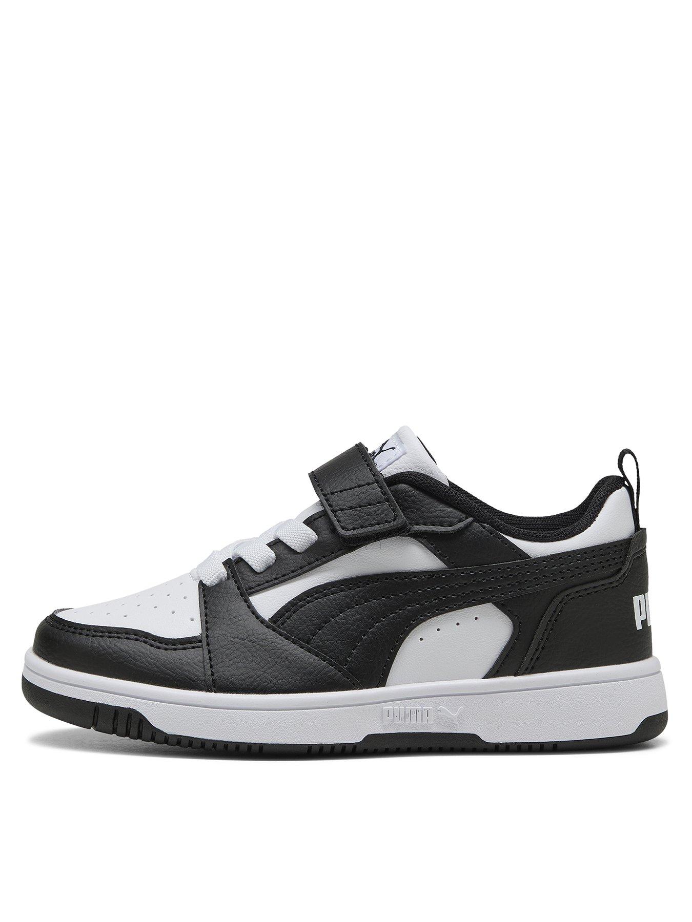 Puma Kids Unisex Rebound V6 Lo Trainers - White/Black