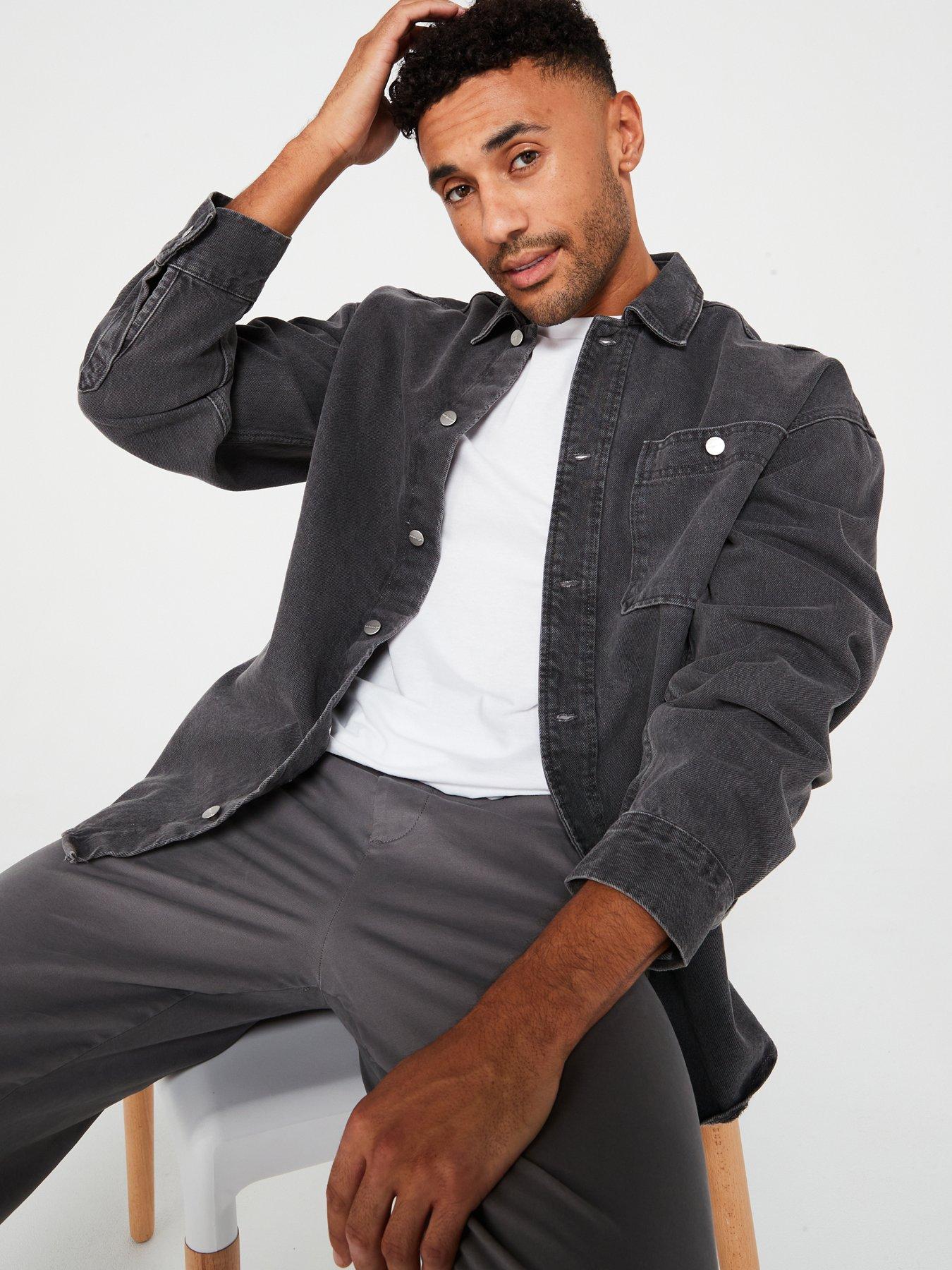 Jack Jones Pocket Denim Overshirt Black Denim Very