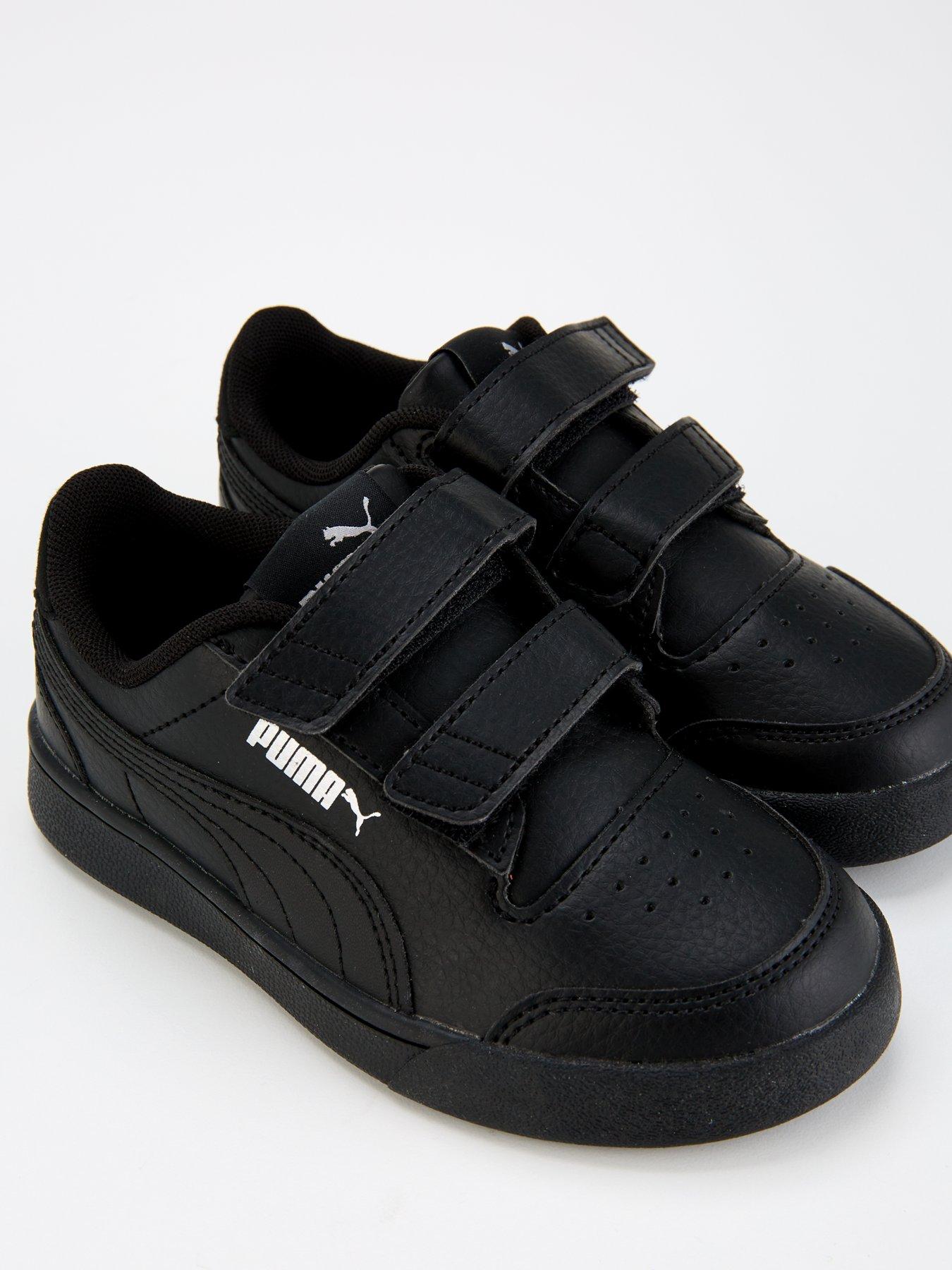 Puma Kid s Unisex Shuffle Velcro Trainers Black Very