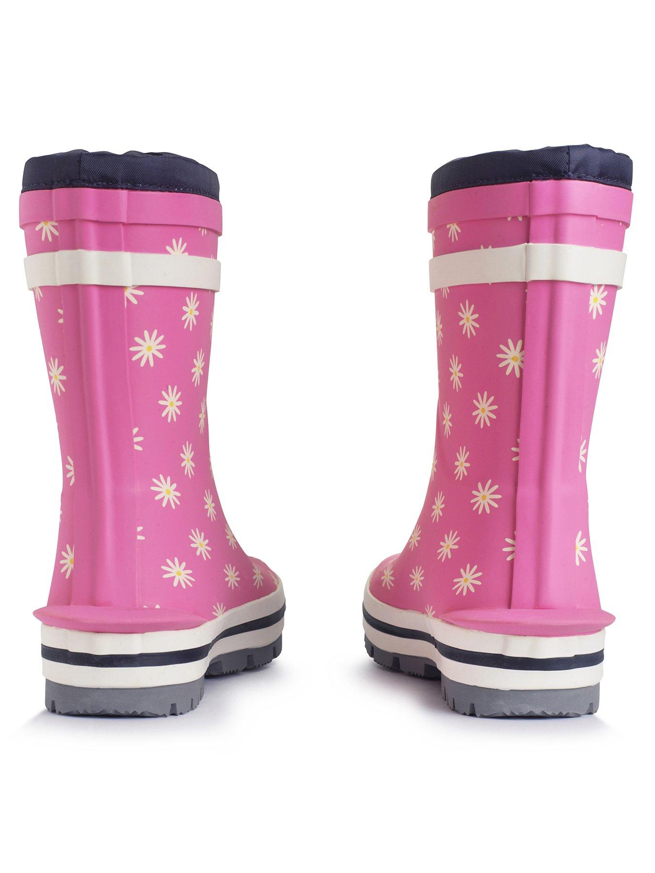 Start-rite Big Puddle Pink Daisy Wellington Boot | Very