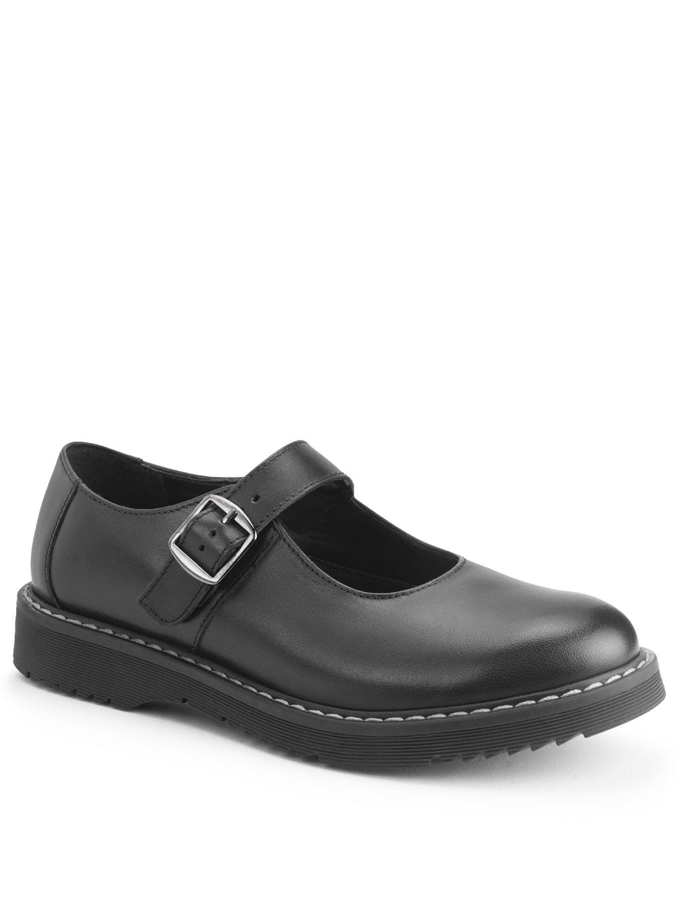 Chaussures D’école Filles Start Rite Angry Angels – Cuir Noir, T-bar, Taille UK 1, Neuf Avec Boîte