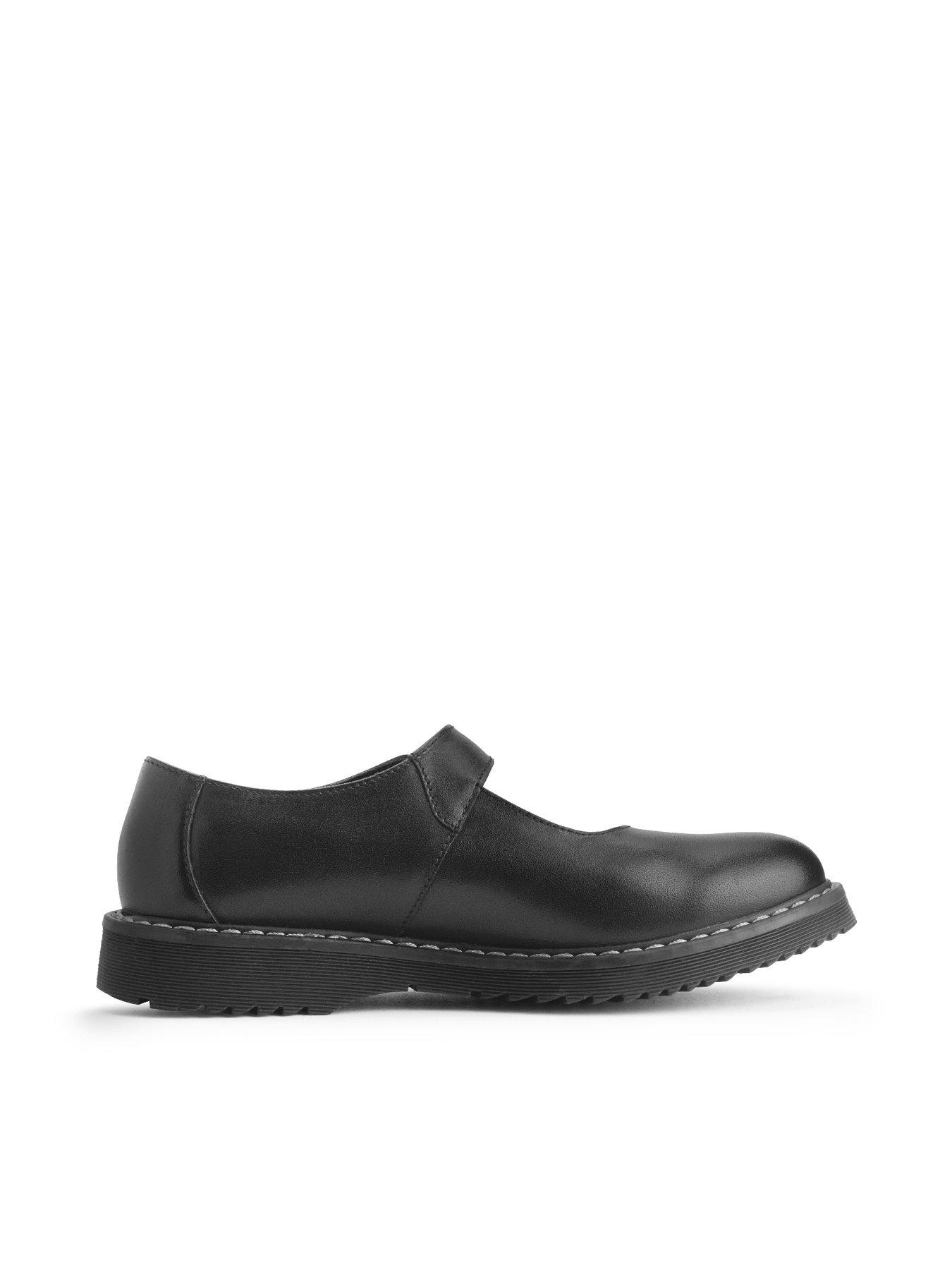 Chaussures D'école Filles Start Rite Angry Angels - Cuir Noir Taille 1 UK Neuves Avec Boîte